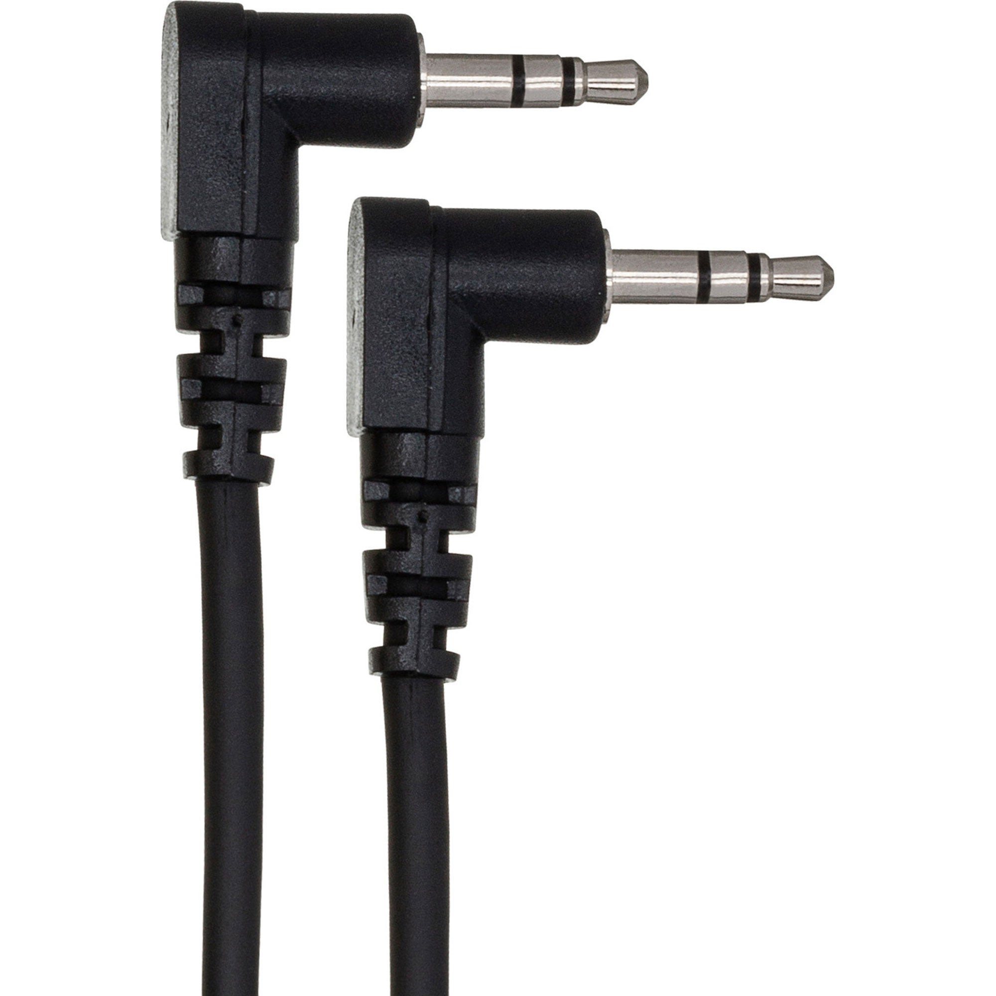 Hosa CMM-100.8RR Right-Angle 3.5mm TRS to Right-Angle 3.5mm TRS Stereo Interconnect Cable (8")