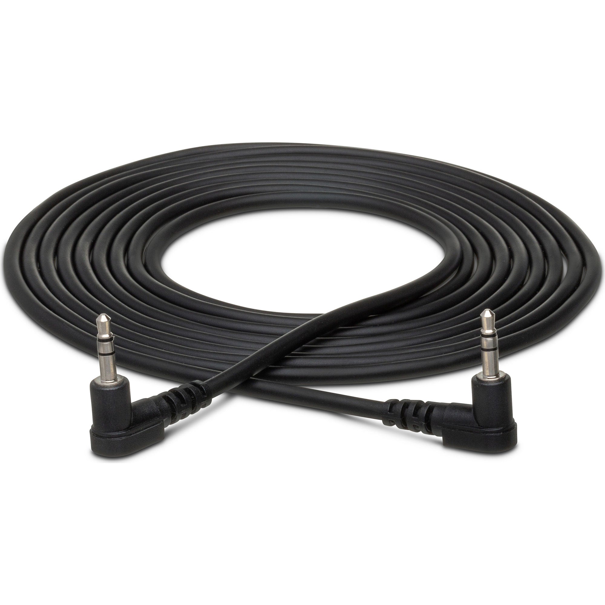 Hosa CMM-100.8RR Right-Angle 3.5mm TRS to Right-Angle 3.5mm TRS Stereo Interconnect Cable (8")