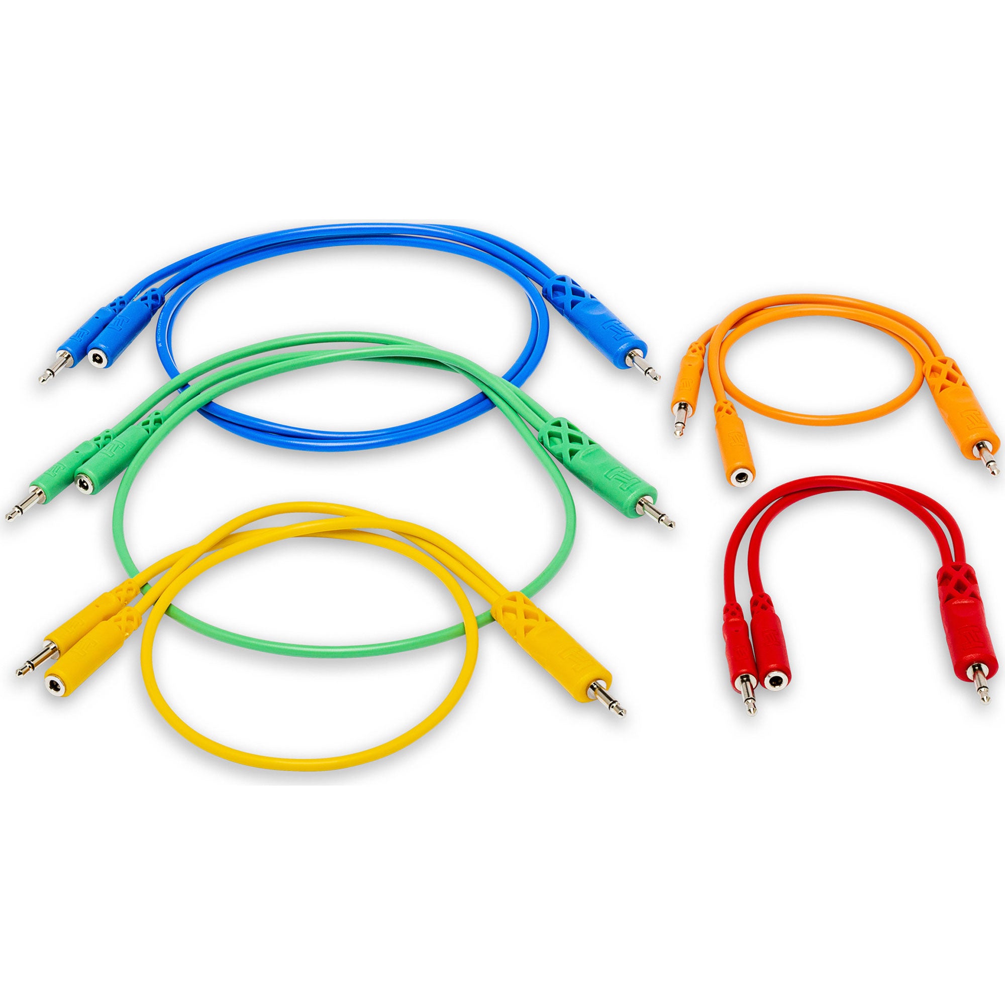 Hosa CMM-500Y-MIX Hopscotch Patch Cables (0.5, 1, 1.5, 2 & 3', Pack of 5)