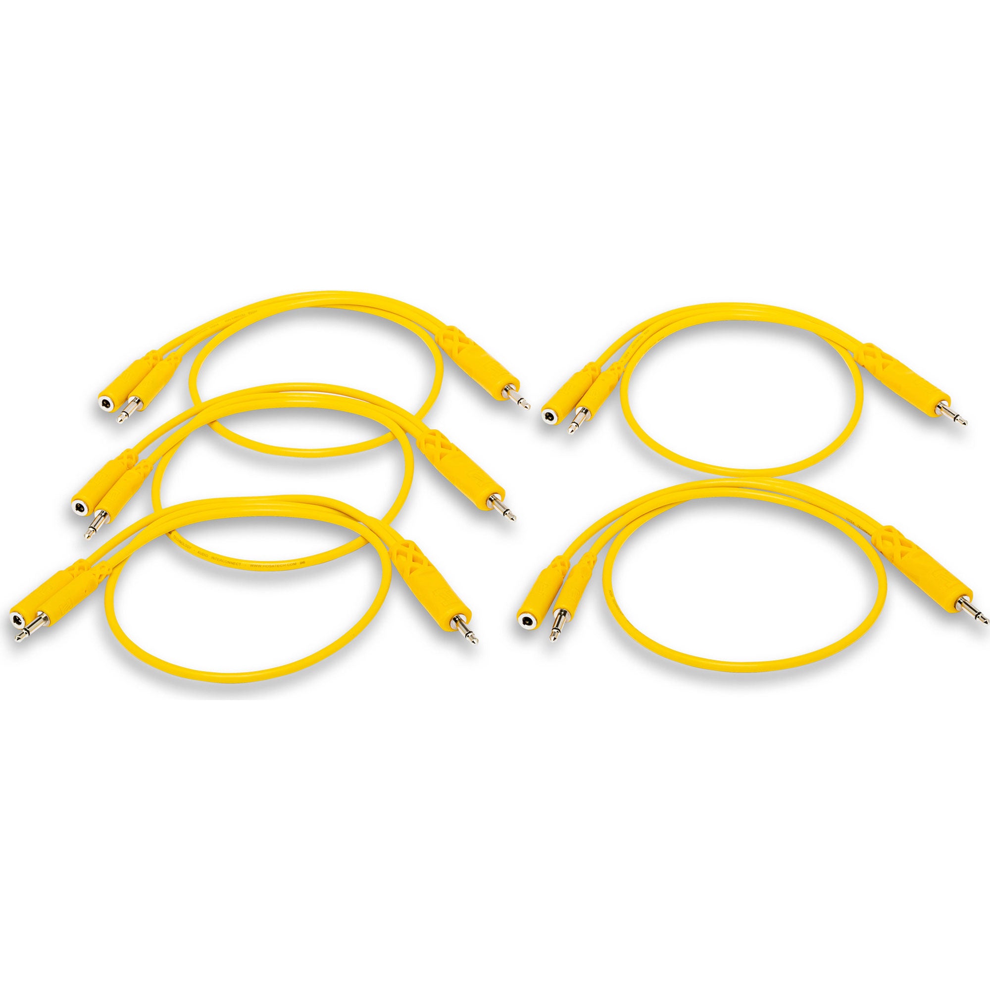 Hosa CMM-545Y Hopscotch Patch Cables (1.5', Pack of 5)