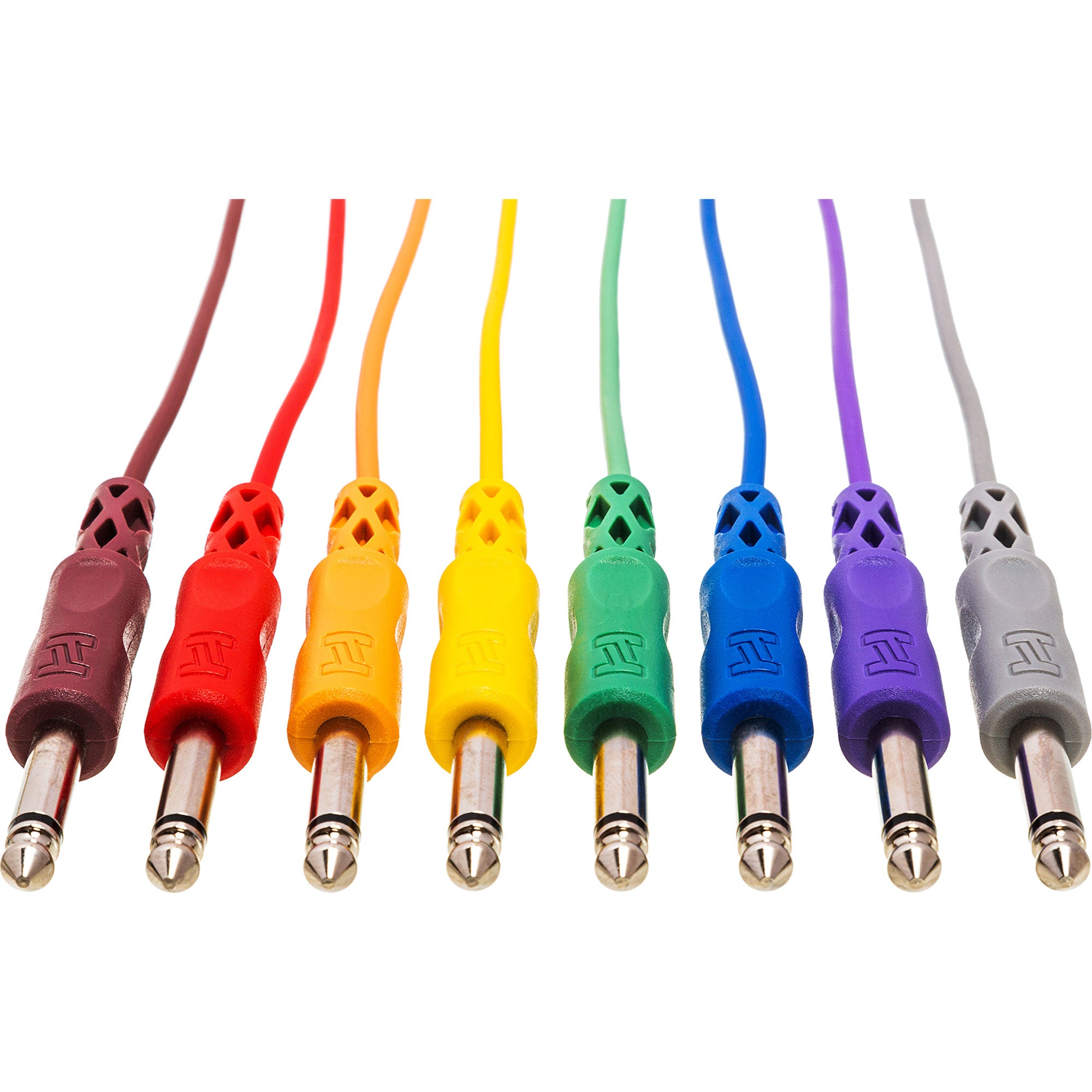 Hosa CPP-830 8-Pack of 1/4" TS to 1/4" TS Unbalanced Patch Cables (1')