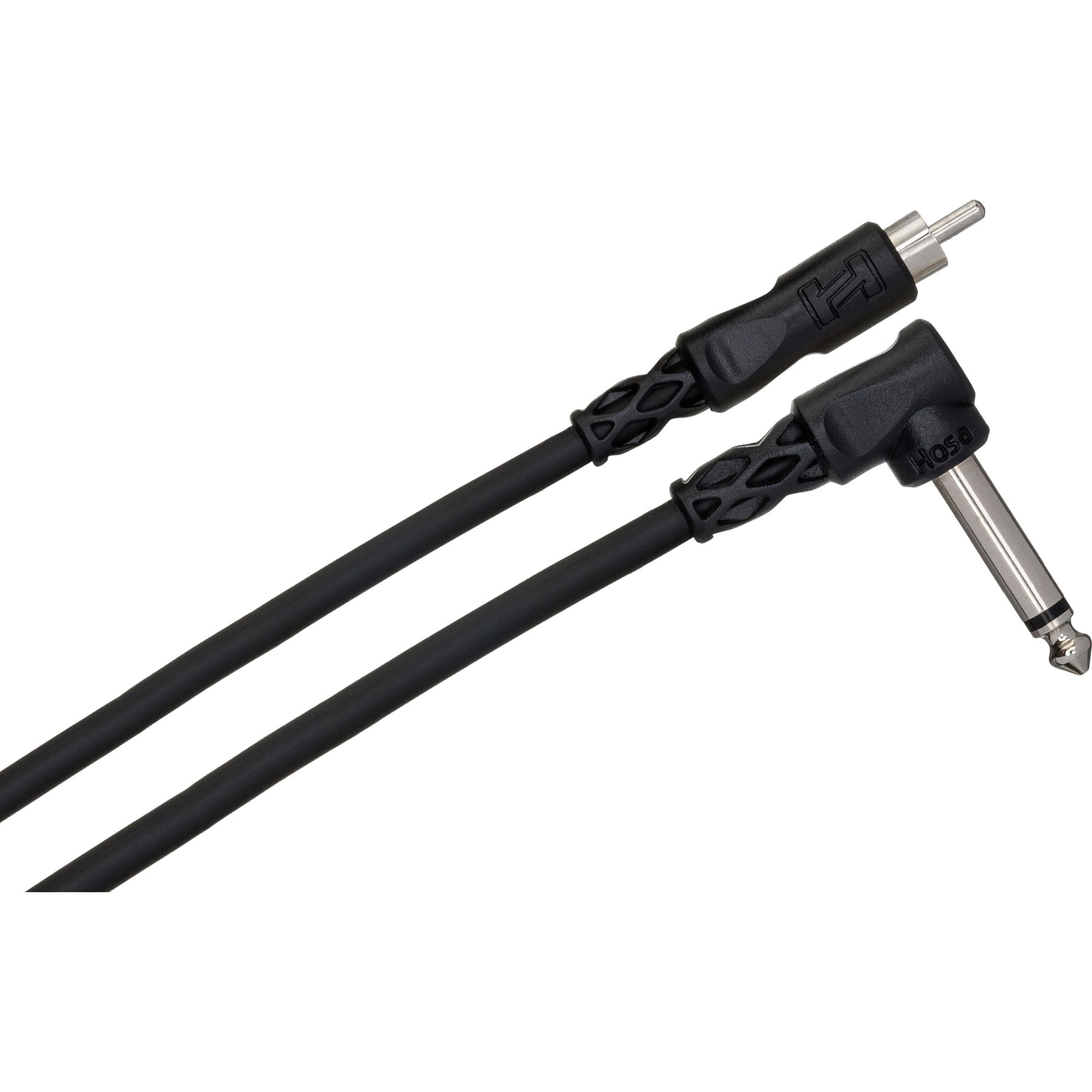 Hosa CPR-103R Right-Angle 1/4" to RCA Unbalanced Interconnect Cable (3')