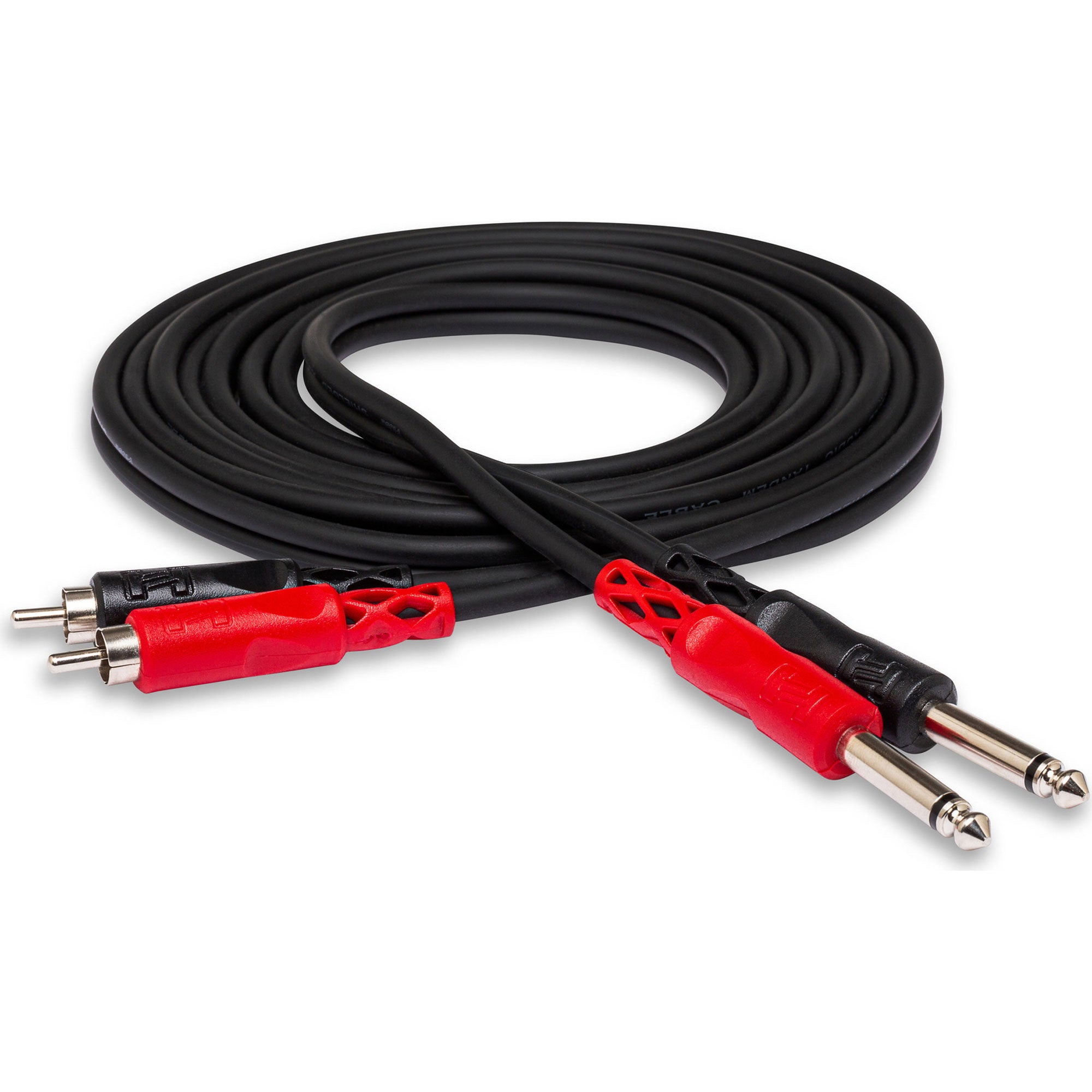 Hosa CPR-201 Dual 1/4" TS to Dual RCA Stereo Interconnect Cable (3.3')