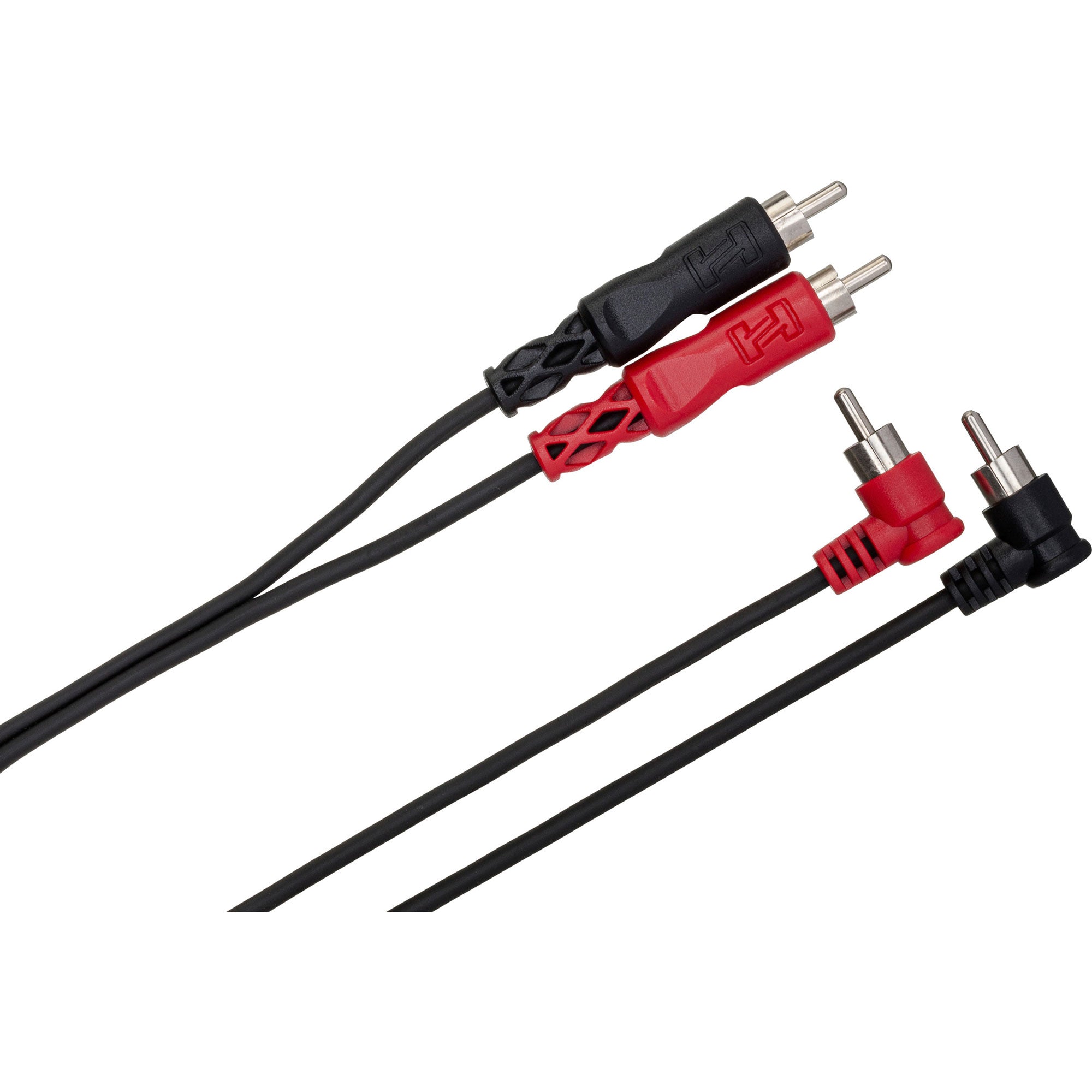 Hosa CRA-201R Dual RCA to Dual Right-Angle RCA Stereo Interconnect Cable (3.3')