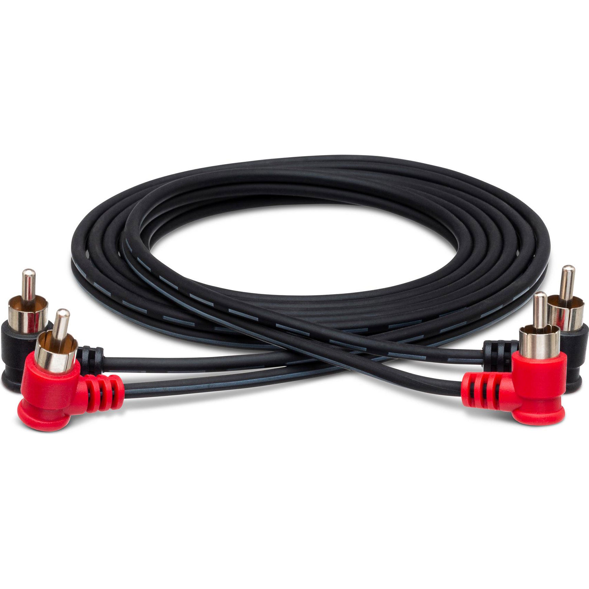 Hosa CRA-201RR Dual Right-Angle RCA to Dual Right-Angle RCA Stereo Interconnect Cable (3.3')