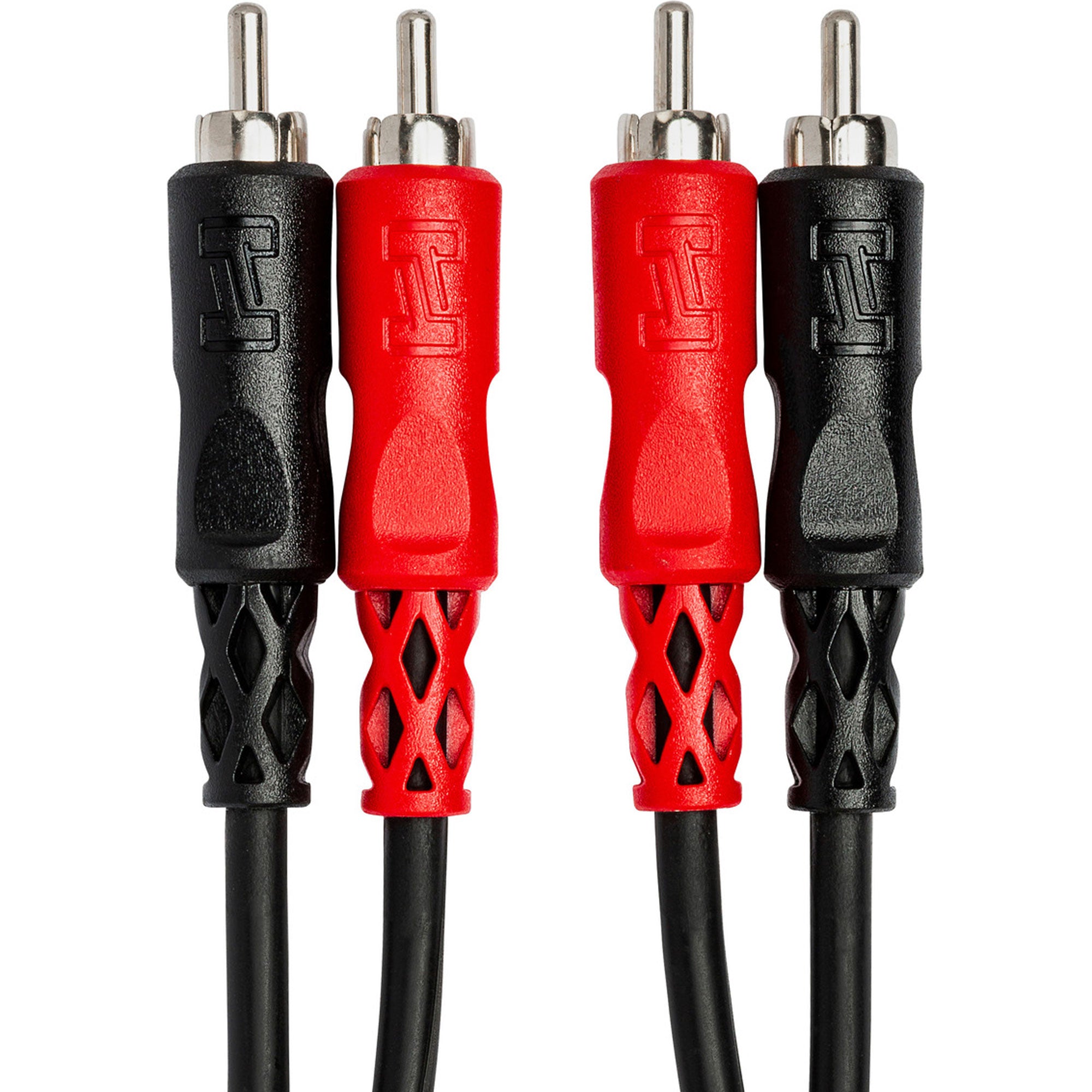 Hosa CRA-201 Dual RCA to Dual RCA Stereo Interconnect Cable with Nickel-Plated Plugs (3.3')