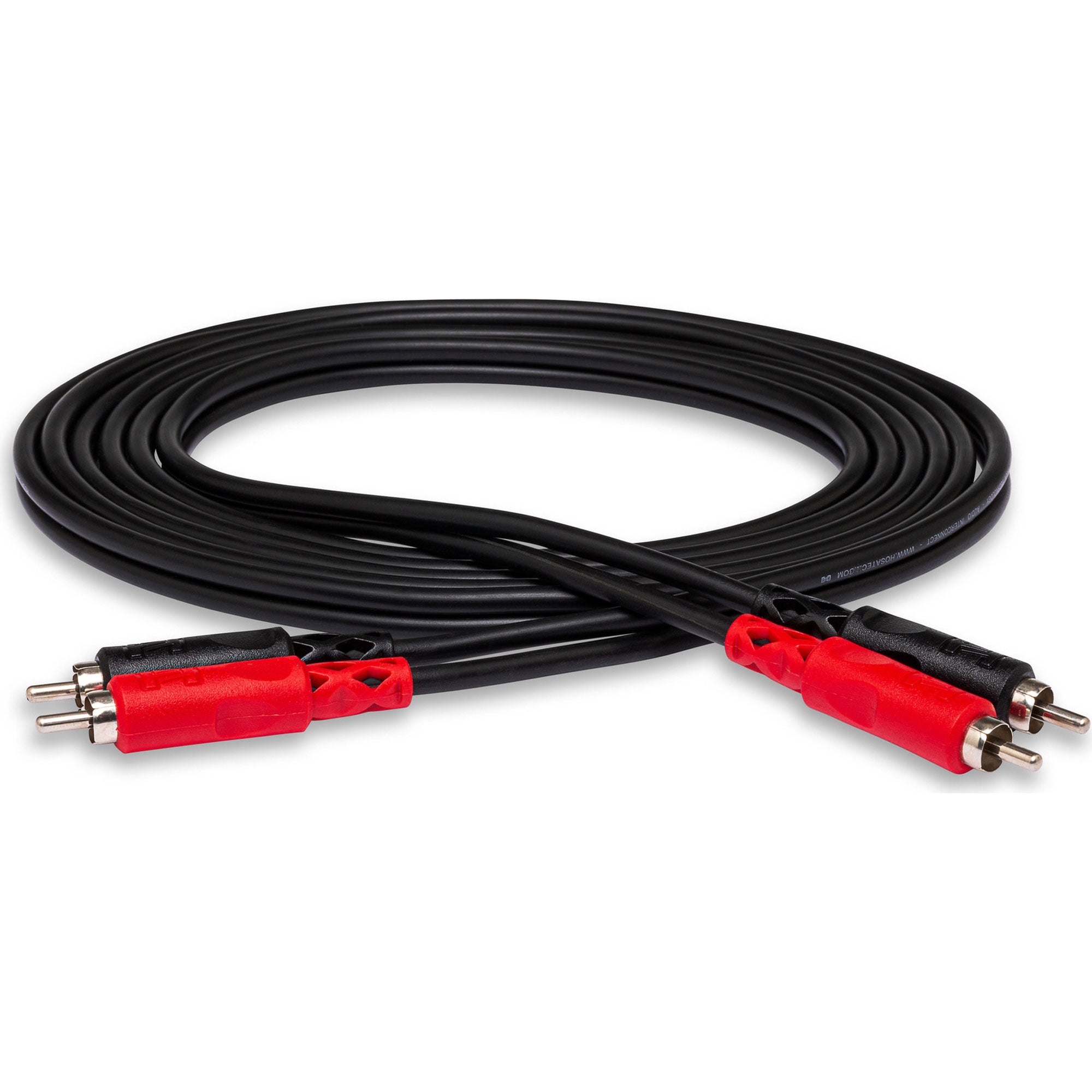 Hosa CRA-201 Dual RCA to Dual RCA Stereo Interconnect Cable with Nickel-Plated Plugs (3.3')