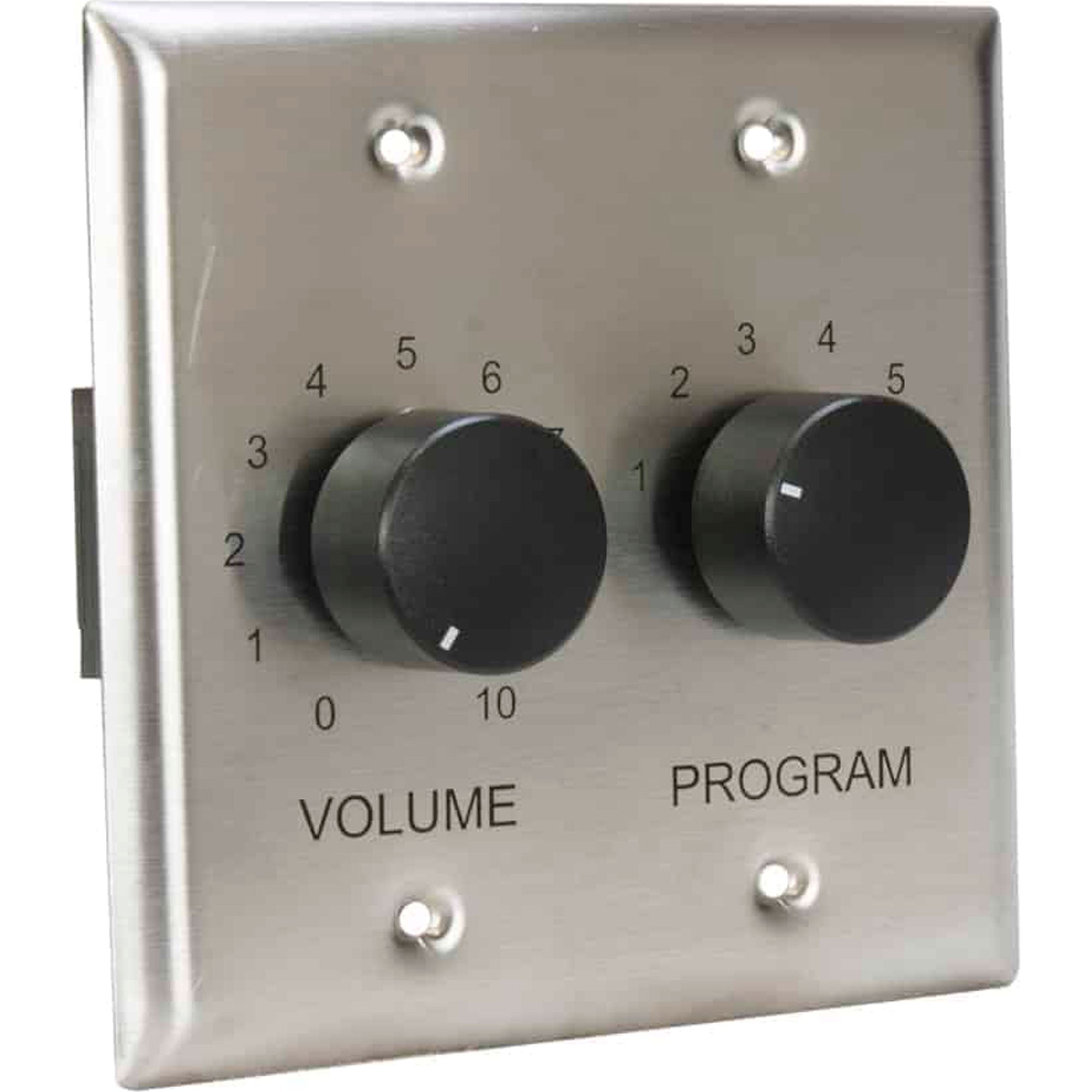 Lowell CS650-SS Program Selector Switch with Volume Control (Stainless Steel)