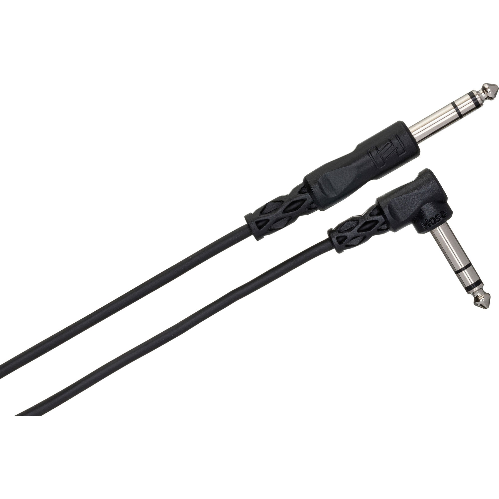 Hosa CSS-110R 1/4" TRS to Right-Angle 1/4" TRS Balanced Interconnect Cable (10')