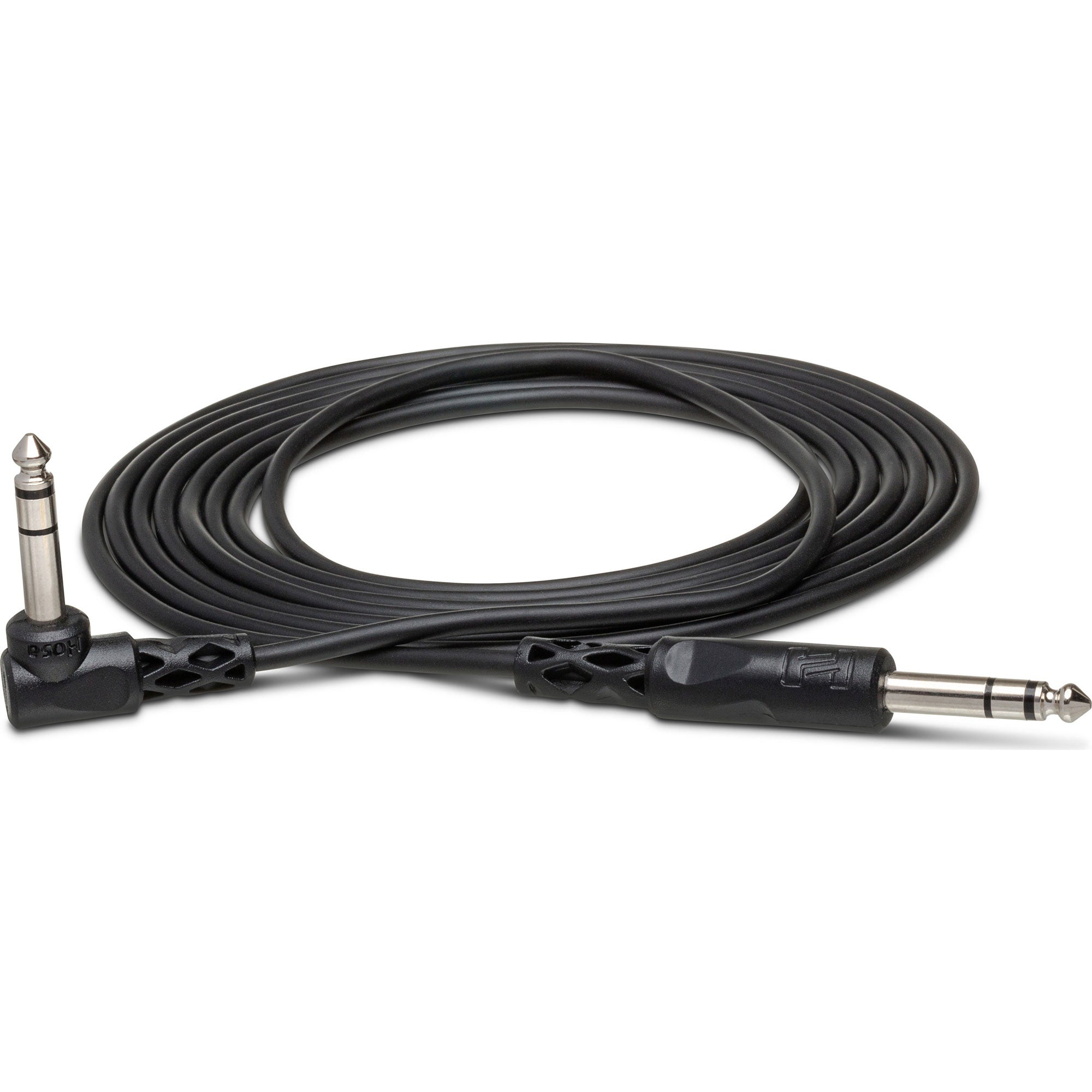 Hosa CSS-110R 1/4" TRS to Right-Angle 1/4" TRS Balanced Interconnect Cable (10')