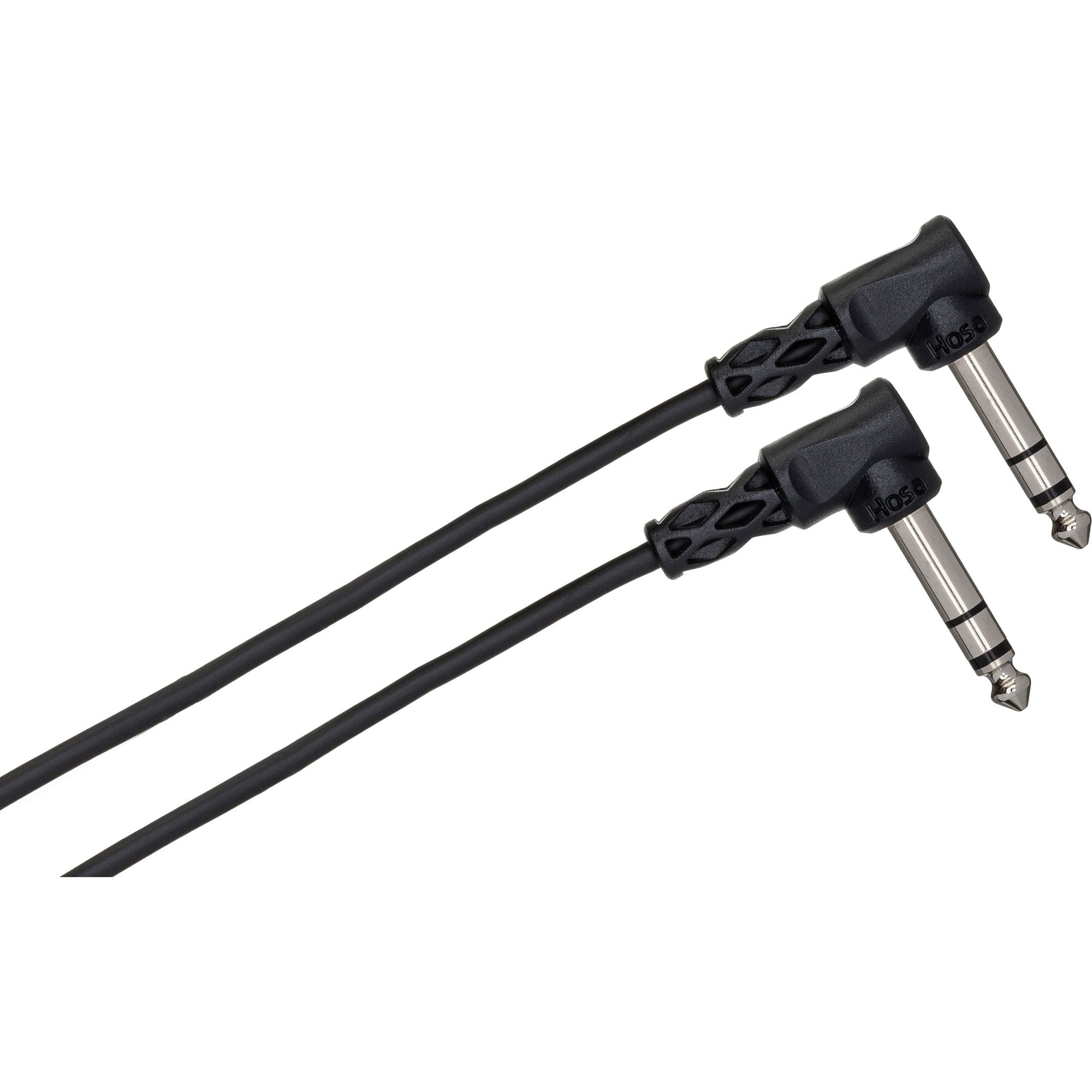 Hosa CSS-105RR Right-Angle 1/4" TRS to Right-Angle 1/4" TRS Balanced Interconnect Cable (5')