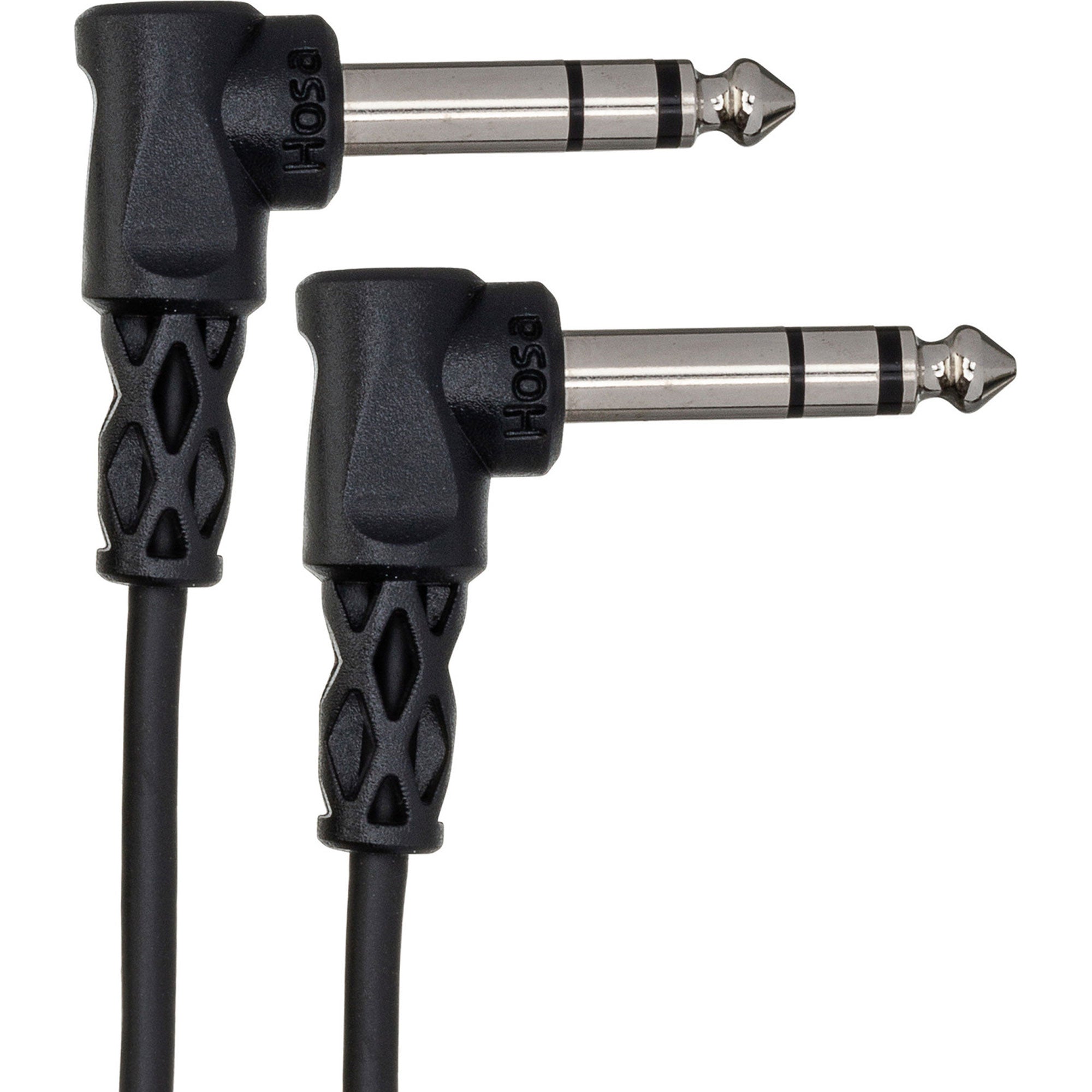 Hosa CSS-110RR Right-Angle 1/4" TRS to Right-Angle 1/4" TRS Balanced Interconnect Cable (10')