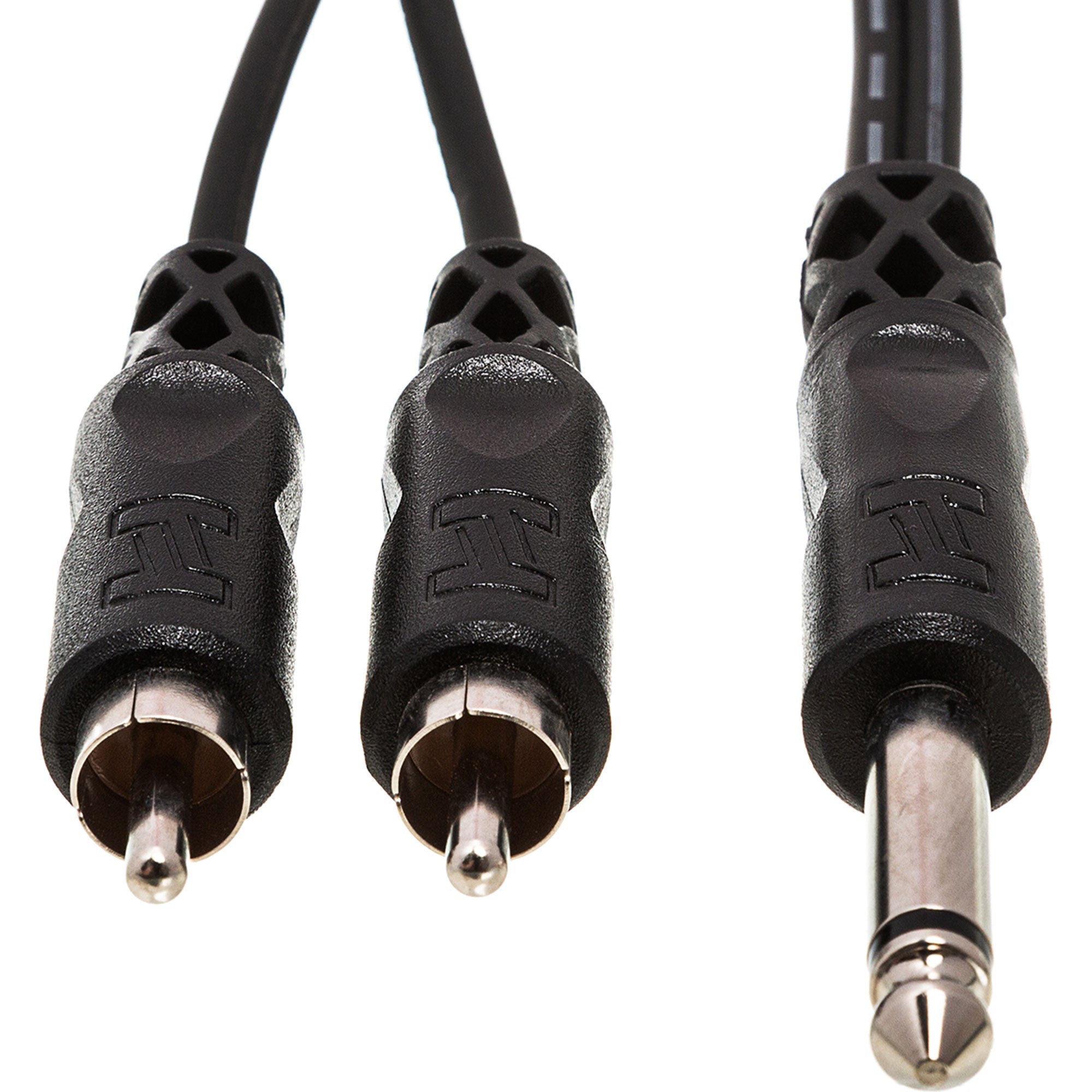 Hosa CYR-103 1/4" TS to Dual RCA Y Cable (10')