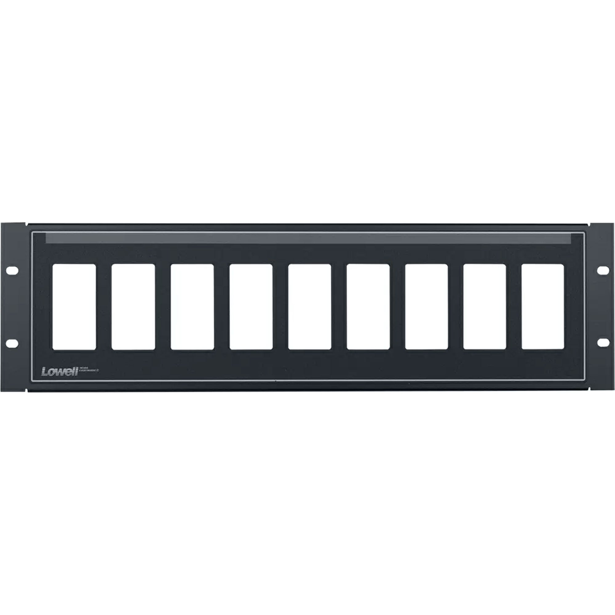 Lowell D9P-ID-3 Decora 9-Hole Rack Mount Panel