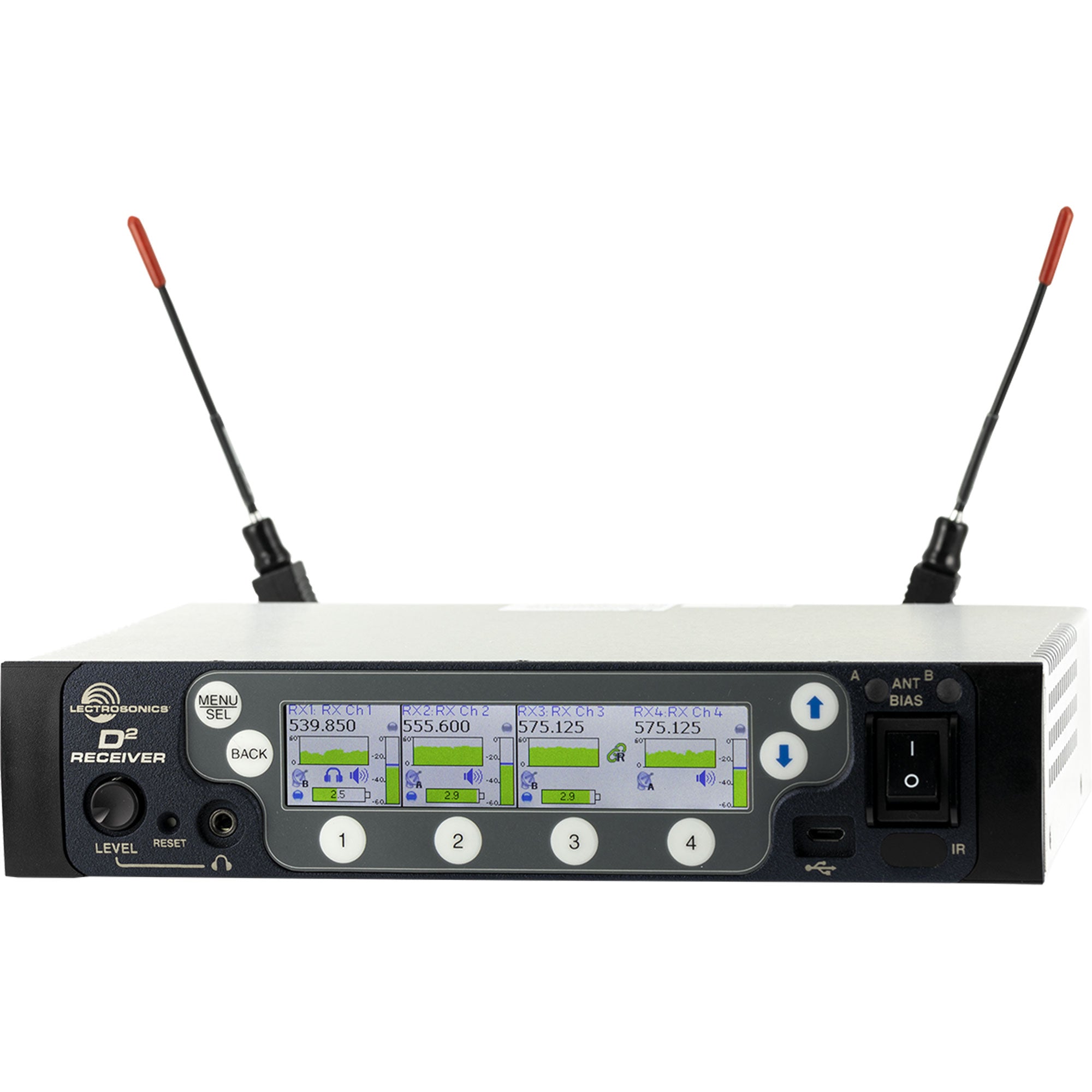 Lectrosonics DSQD 4-Channel Digital Wireless Receiver (Dante)