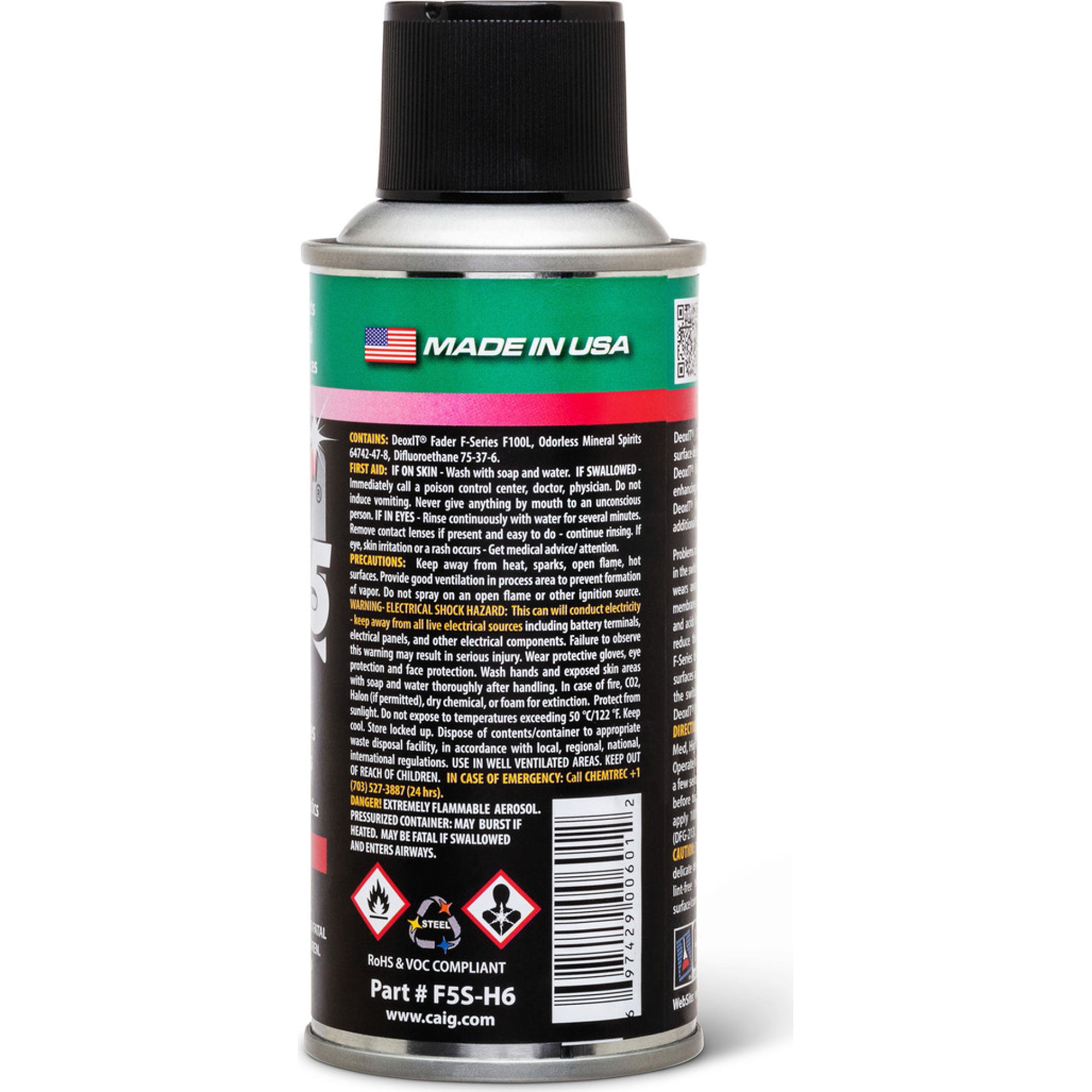 Hosa F5S-H6 CAIG Cai-Lube Fader Lubricant Spray (5 oz)