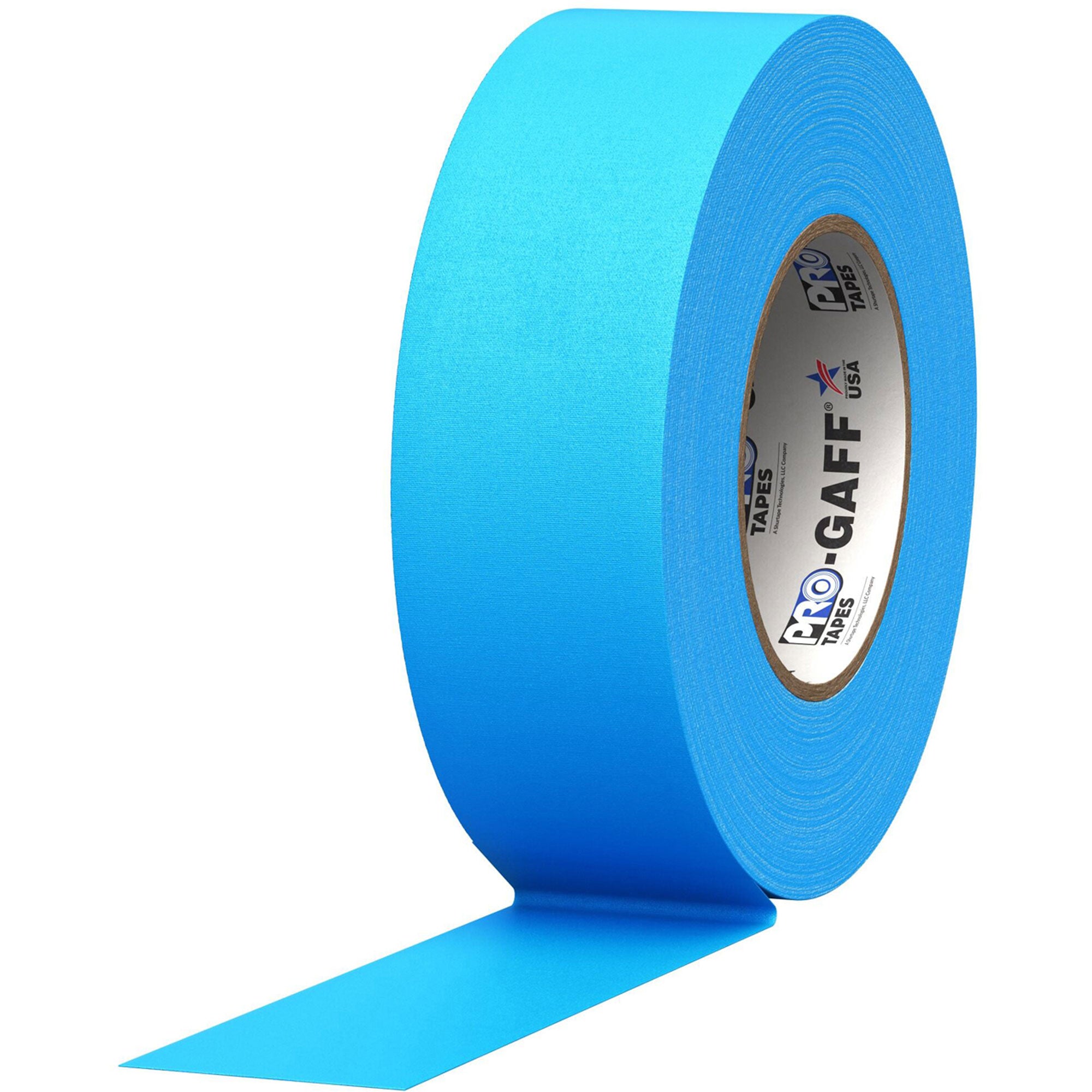 ProTapes Pro Gaff Premium Matte Cloth Gaffers Tape 2" x 50yds (Fluorescent Blue, Case of 24)