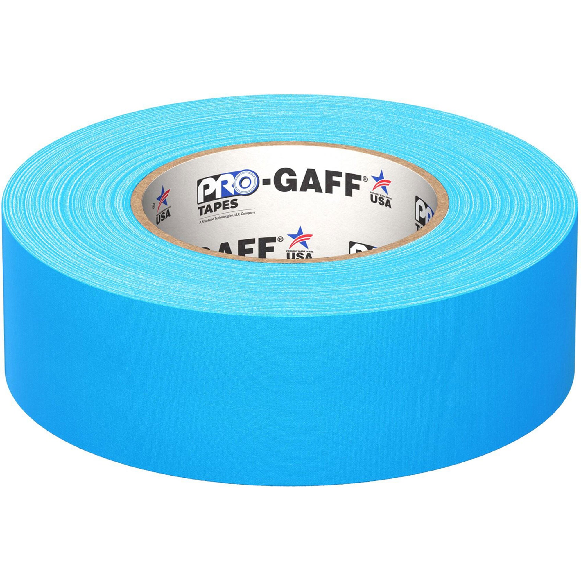 ProTapes Pro Gaff Premium Matte Cloth Gaffers Tape 2" x 50yds (Fluorescent Blue, Case of 24)