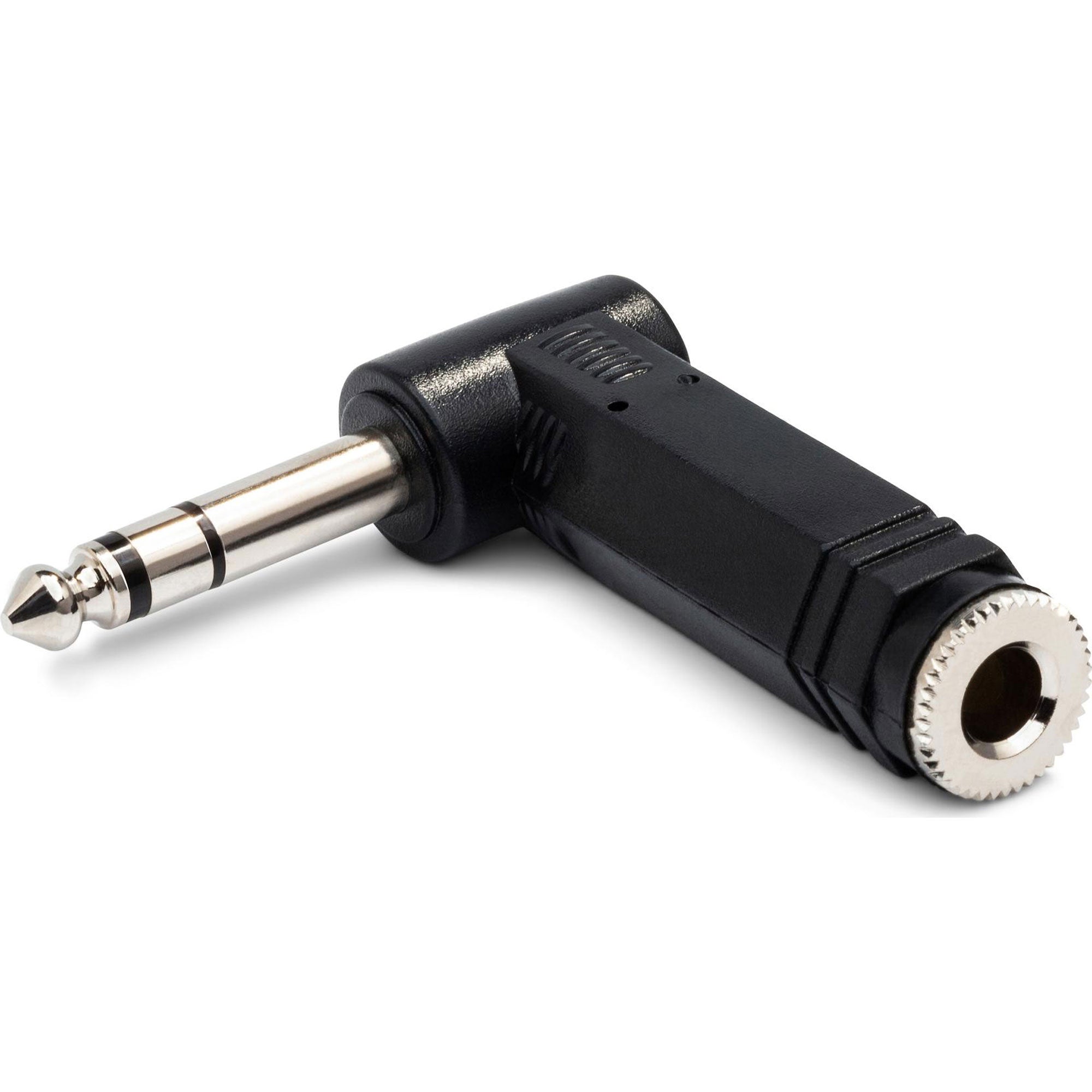 Hosa GPP-273 1/4" TRS Female to Right-Angle 1/4" TRS Male Adapter