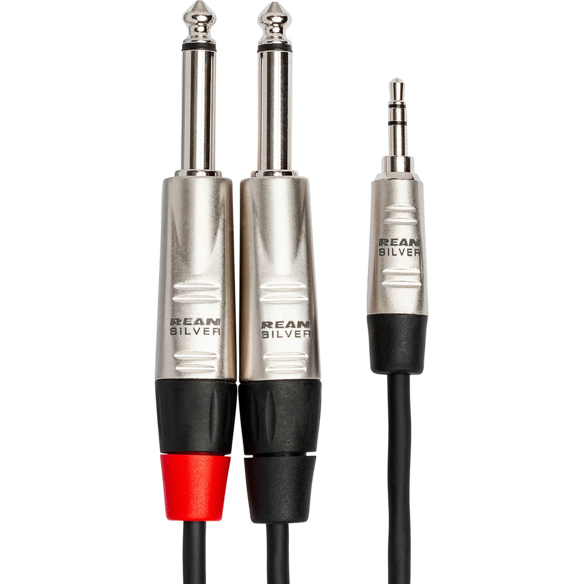 Hosa HMP-003Y REAN 3.5mm TRS to Dual 1/4" TS Pro Stereo Breakout Cable (3')