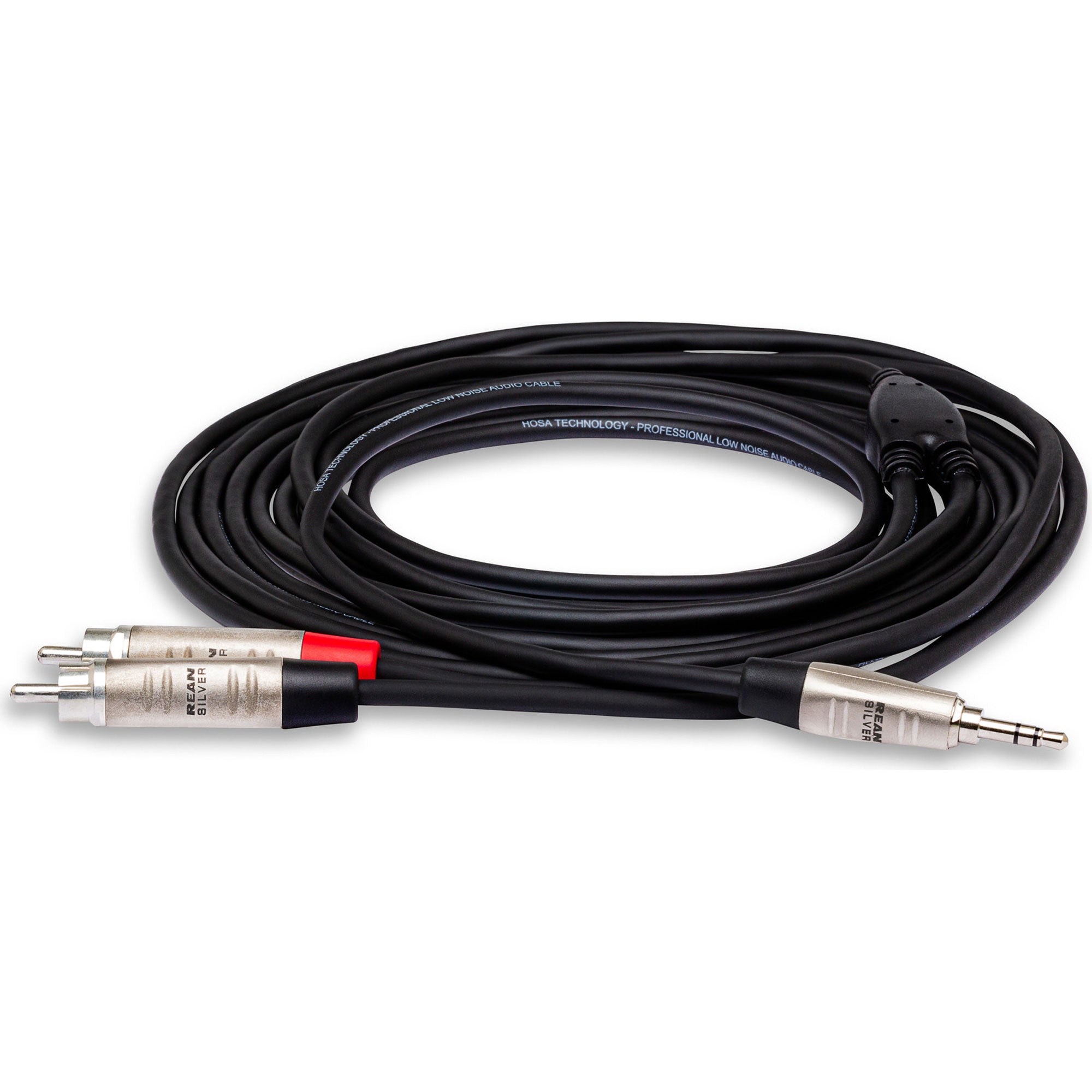 Hosa HMR-010Y REAN 3.5mm TRS to Dual RCA Pro Stereo Breakout Cable (10')