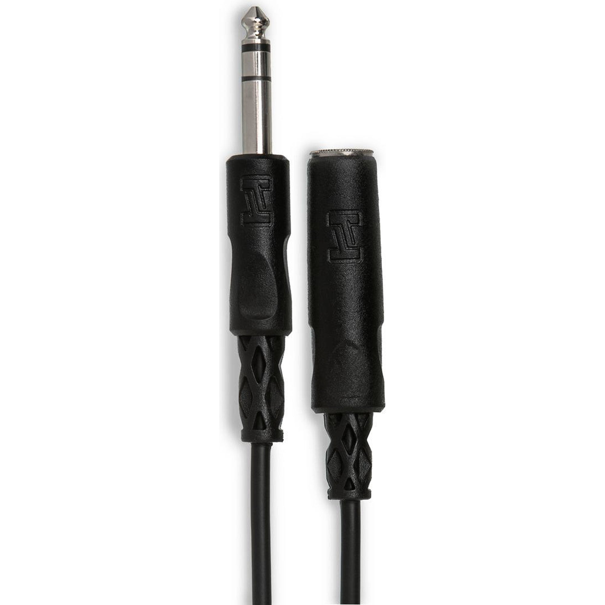 Hosa HPE-325C 1/4" TRS Female to 1/4" TRS Male Headphone Extension Cable (25', Coiled)