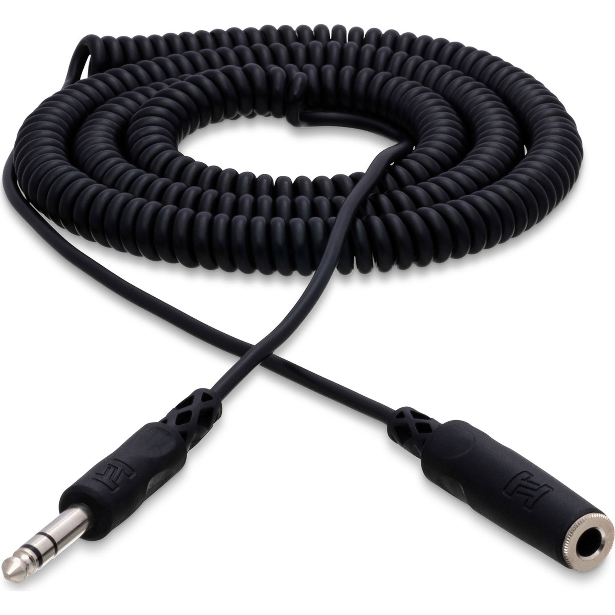 Hosa HPE-325C 1/4" TRS Female to 1/4" TRS Male Headphone Extension Cable (25', Coiled)