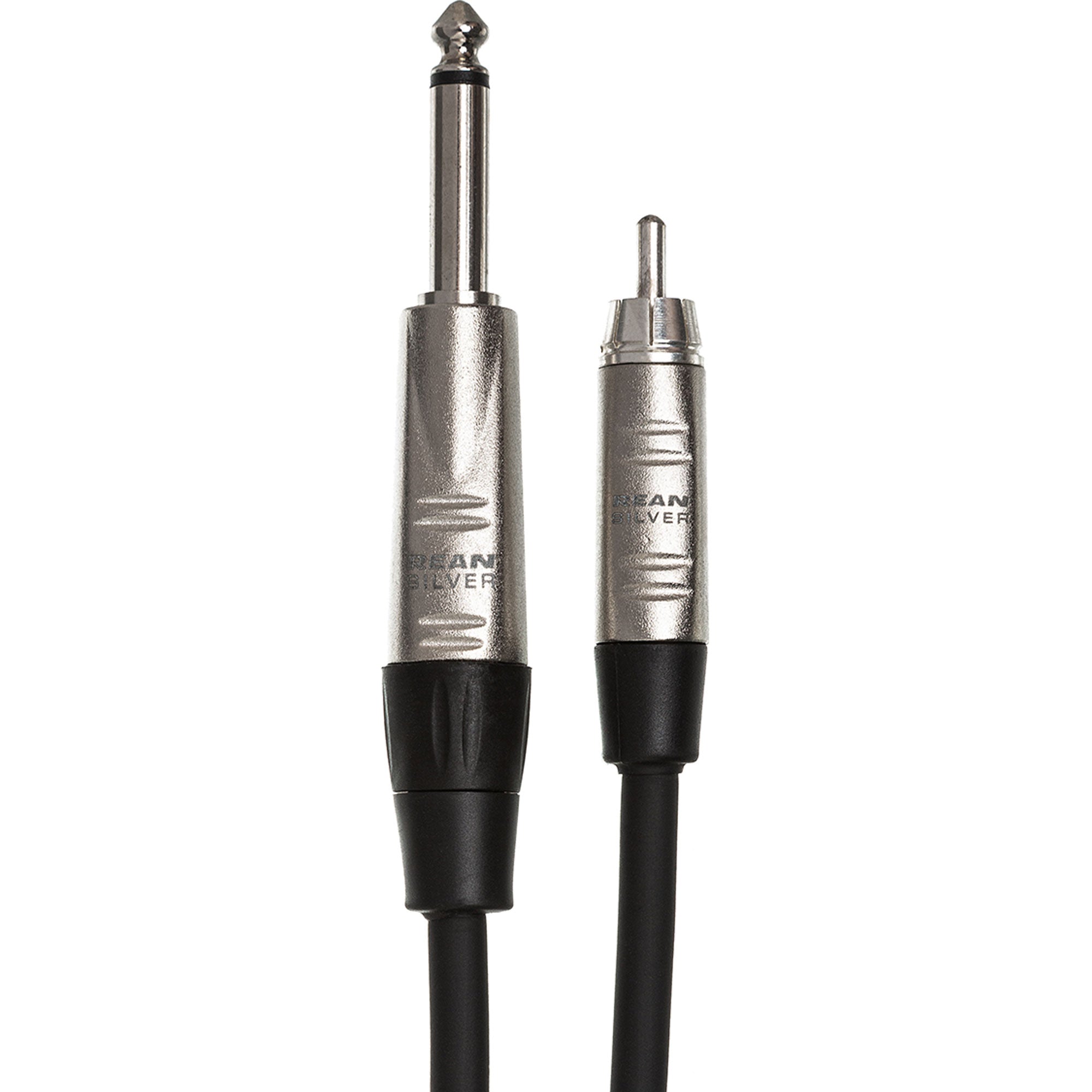 Hosa HPR-003 REAN 1/4" TS to RCA Pro Unbalanced Interconnect Cable (3')