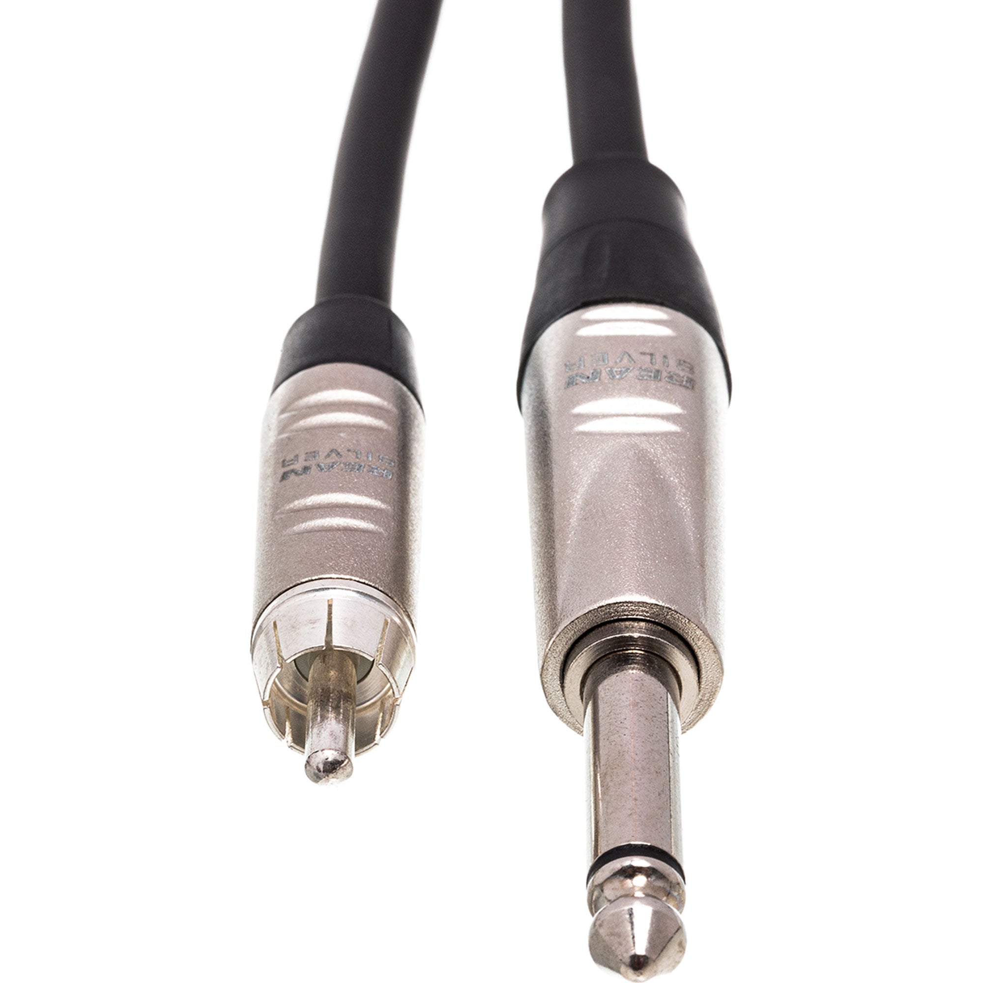 Hosa HPR-003 REAN 1/4" TS to RCA Pro Unbalanced Interconnect Cable (3')