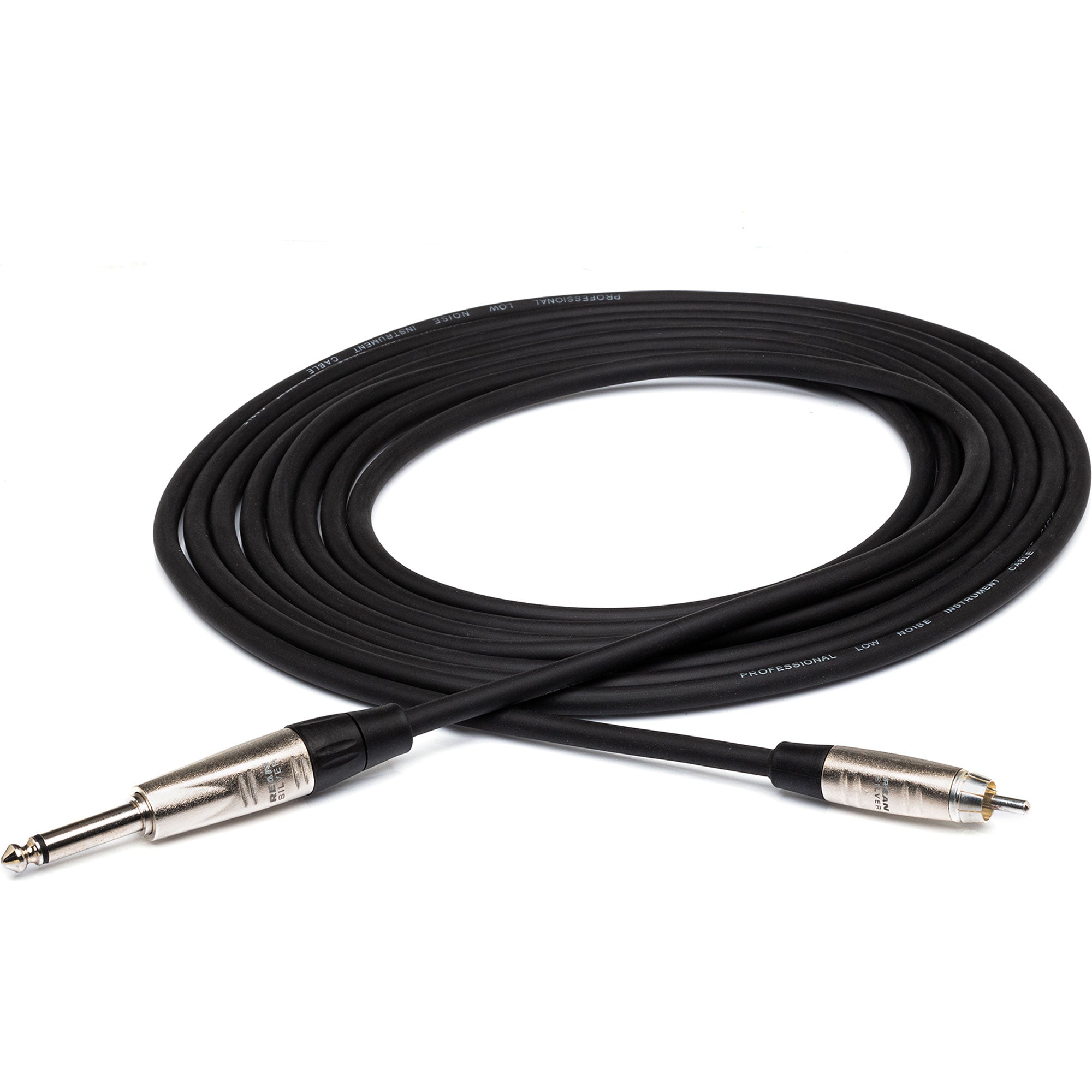 Hosa HPR-003 REAN 1/4" TS to RCA Pro Unbalanced Interconnect Cable (3')