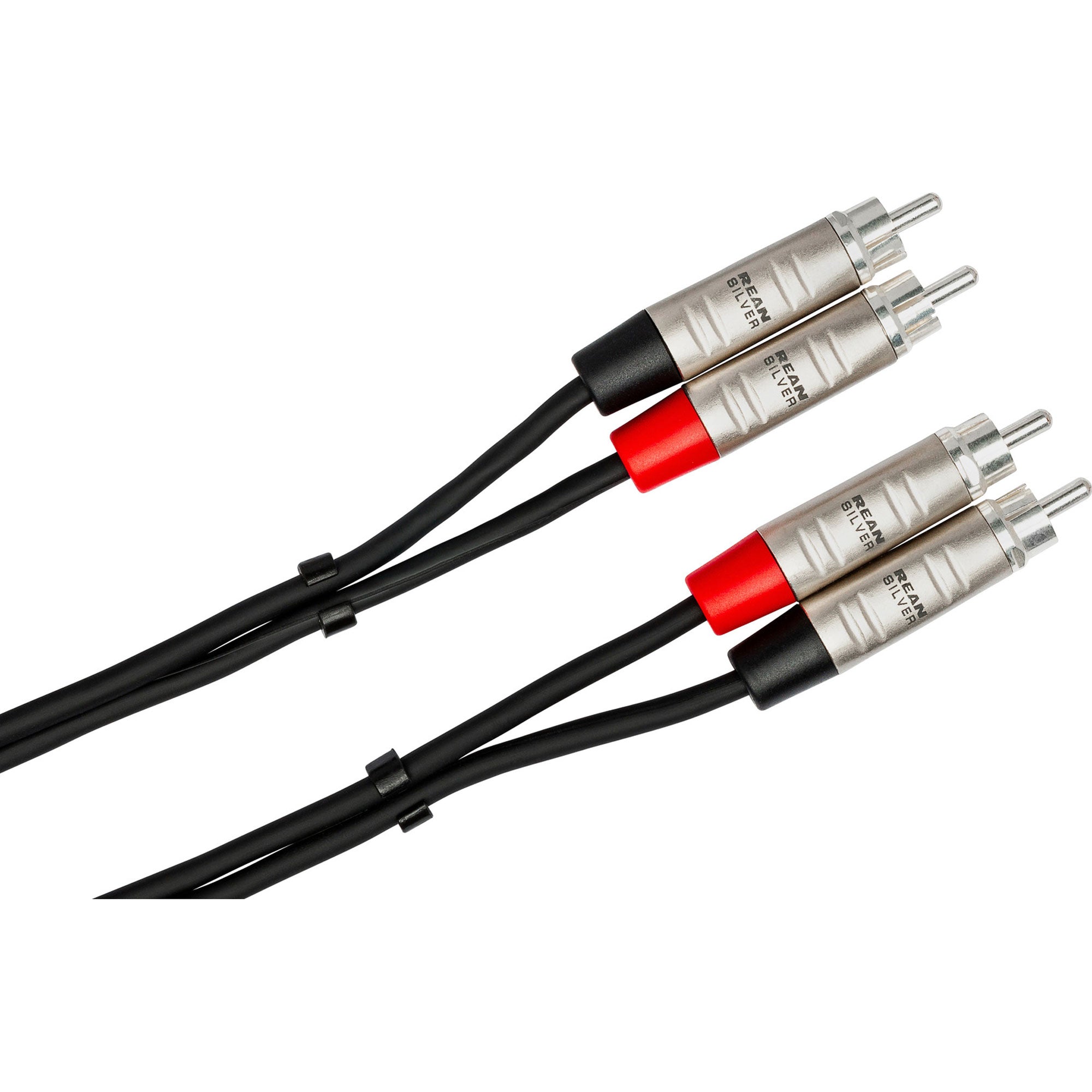 Hosa HRR-015X2 REAN Dual RCA to Dual RCA Pro Stereo Interconnect Cable (15')