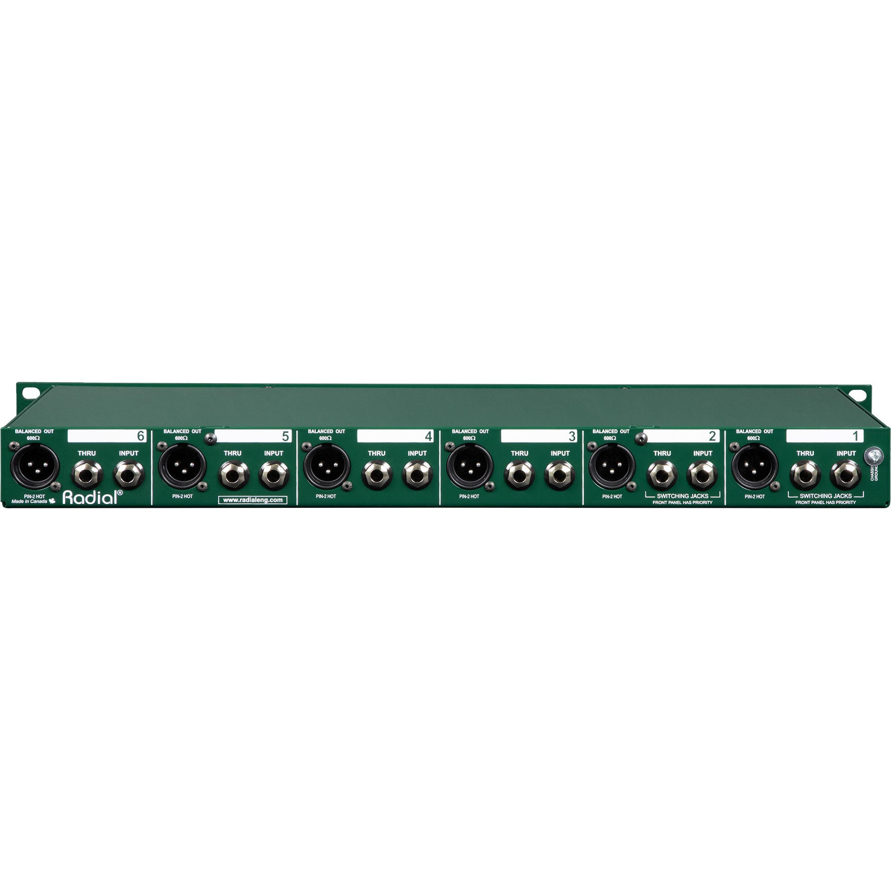 Radial Engineering JD6 Six-Channel Passive Direct Box with Jensen Transformers