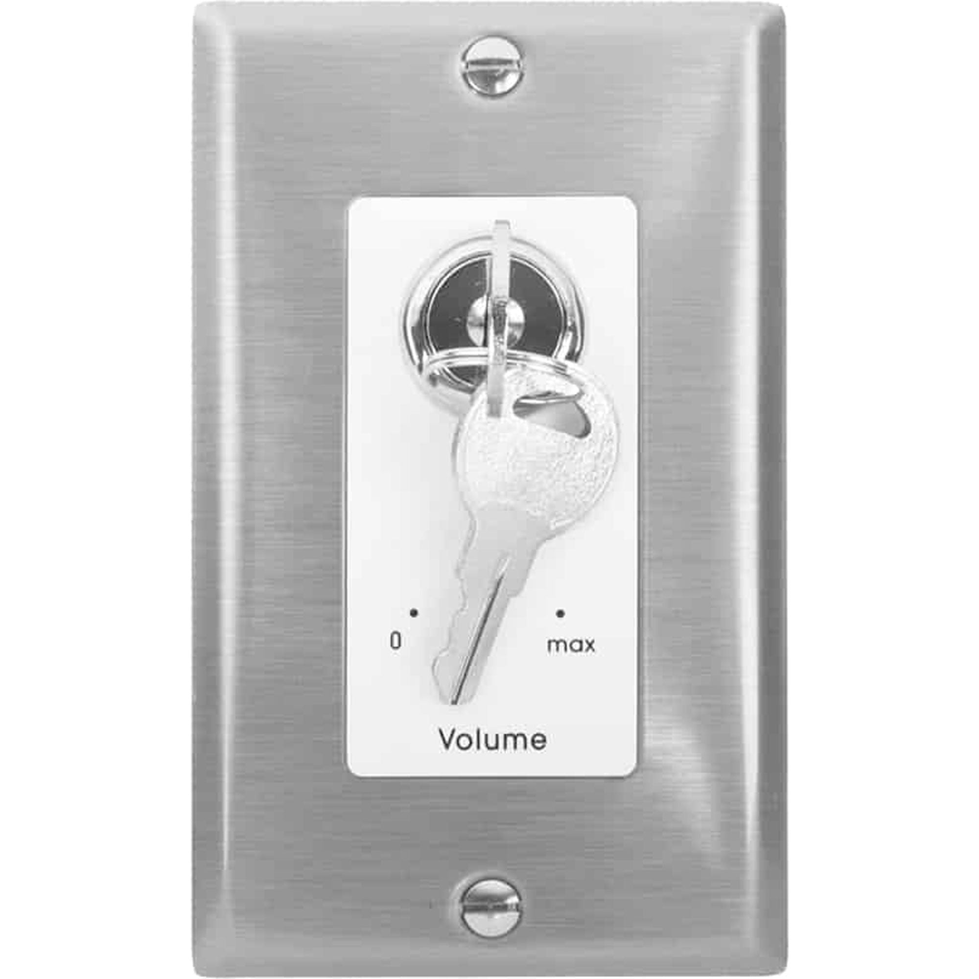 Lowell KL100-DSW 100W Attenuator with Key Switch (Decora Stainless & White)