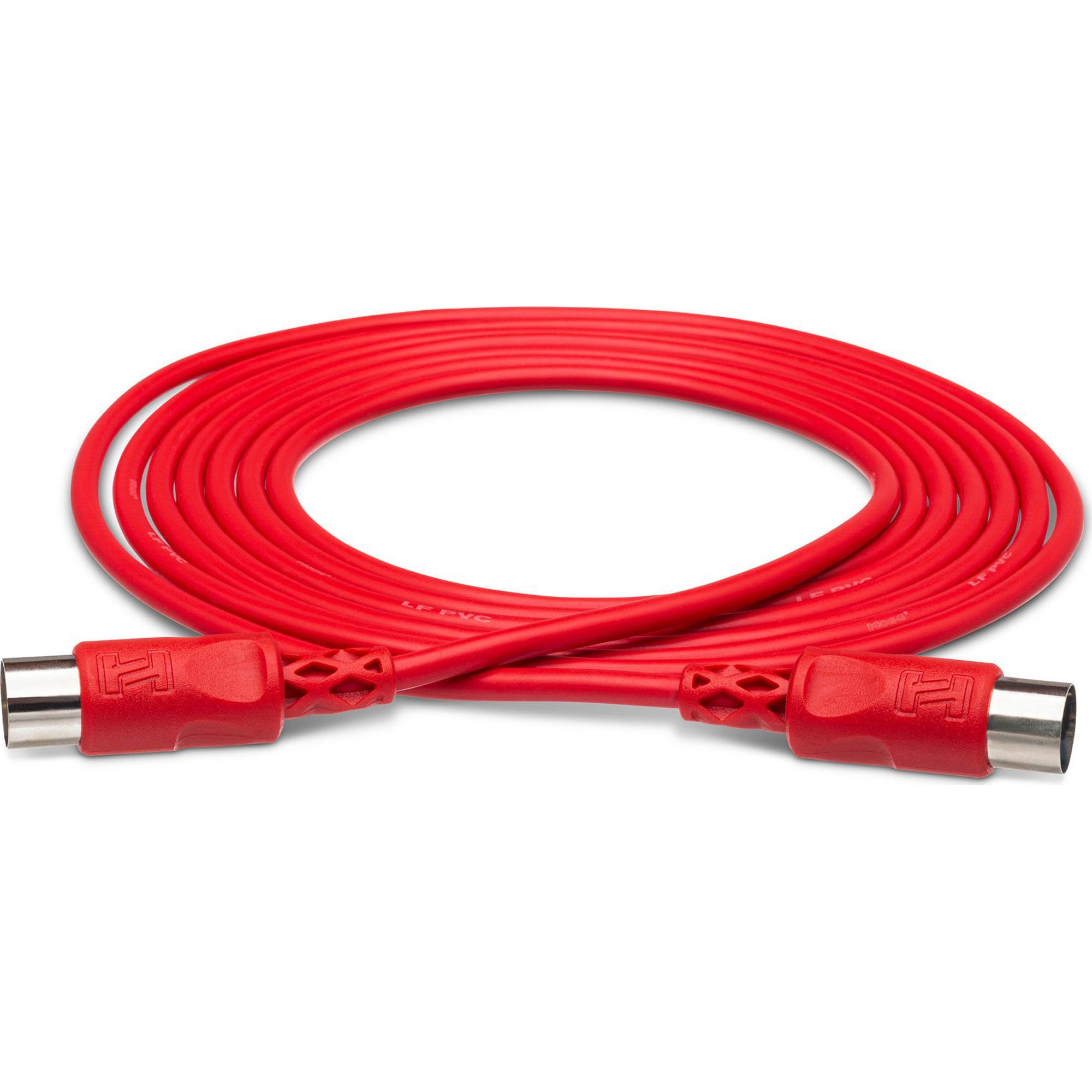 Hosa MID-310RD MIDI Cable (10', Red)