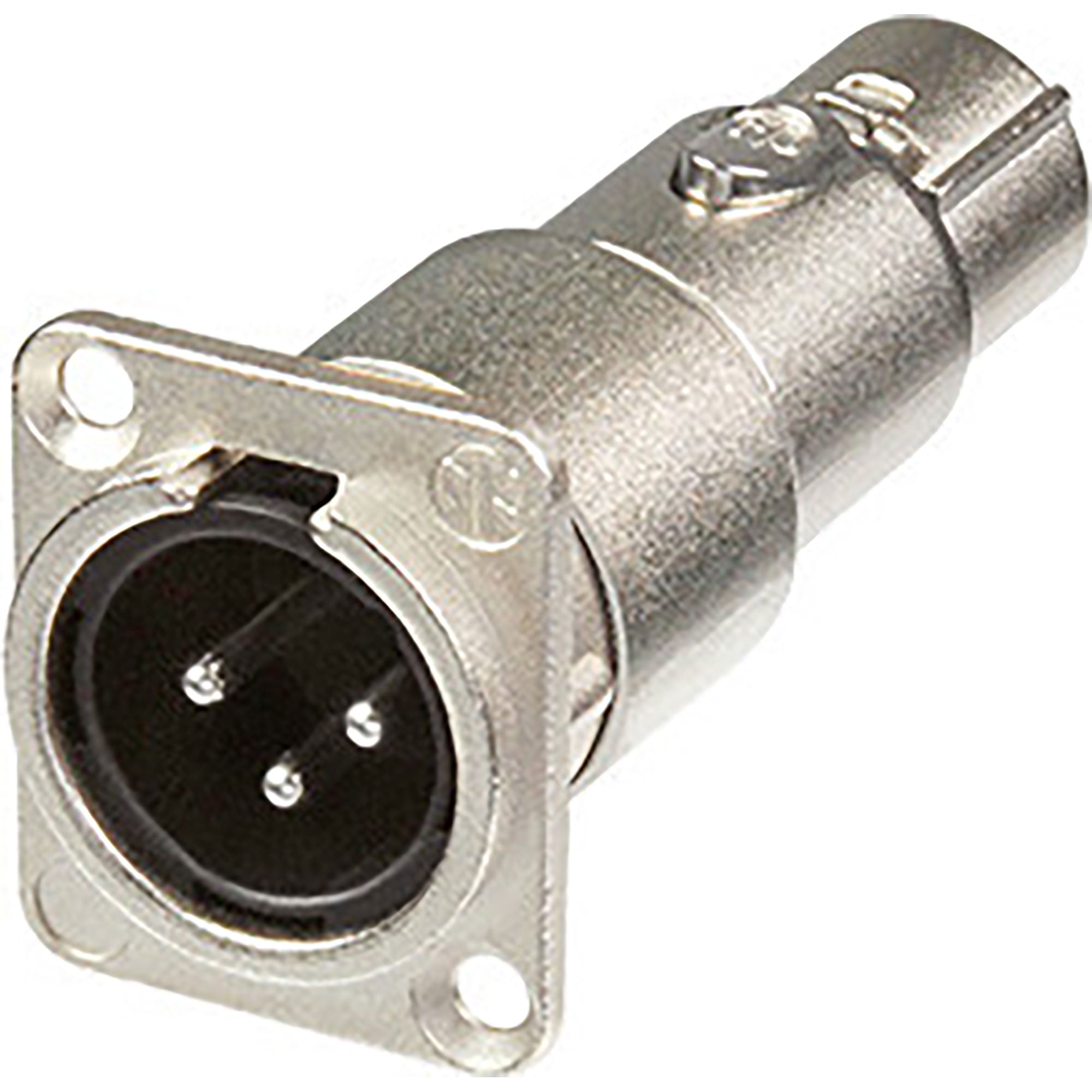 Neutrik NA3MDF 3-Pin XLR Male to 3-Pin XLR Female Feedthrough Adapter (Nickel)