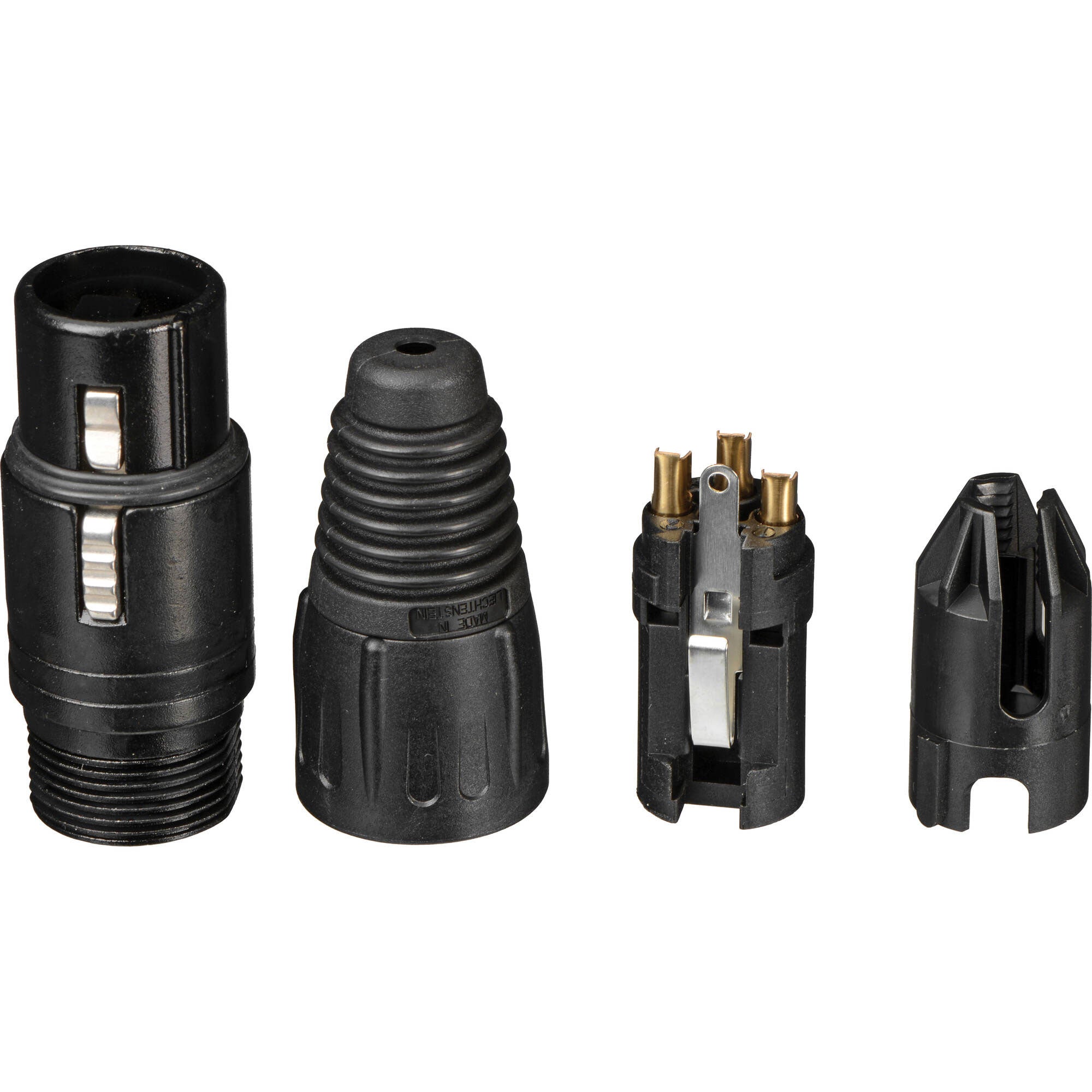 CLEARANCE Neutrik NC3FX-B Female 3-Pin XLR Cable Connector (Black/Gold, While Supplies Last)