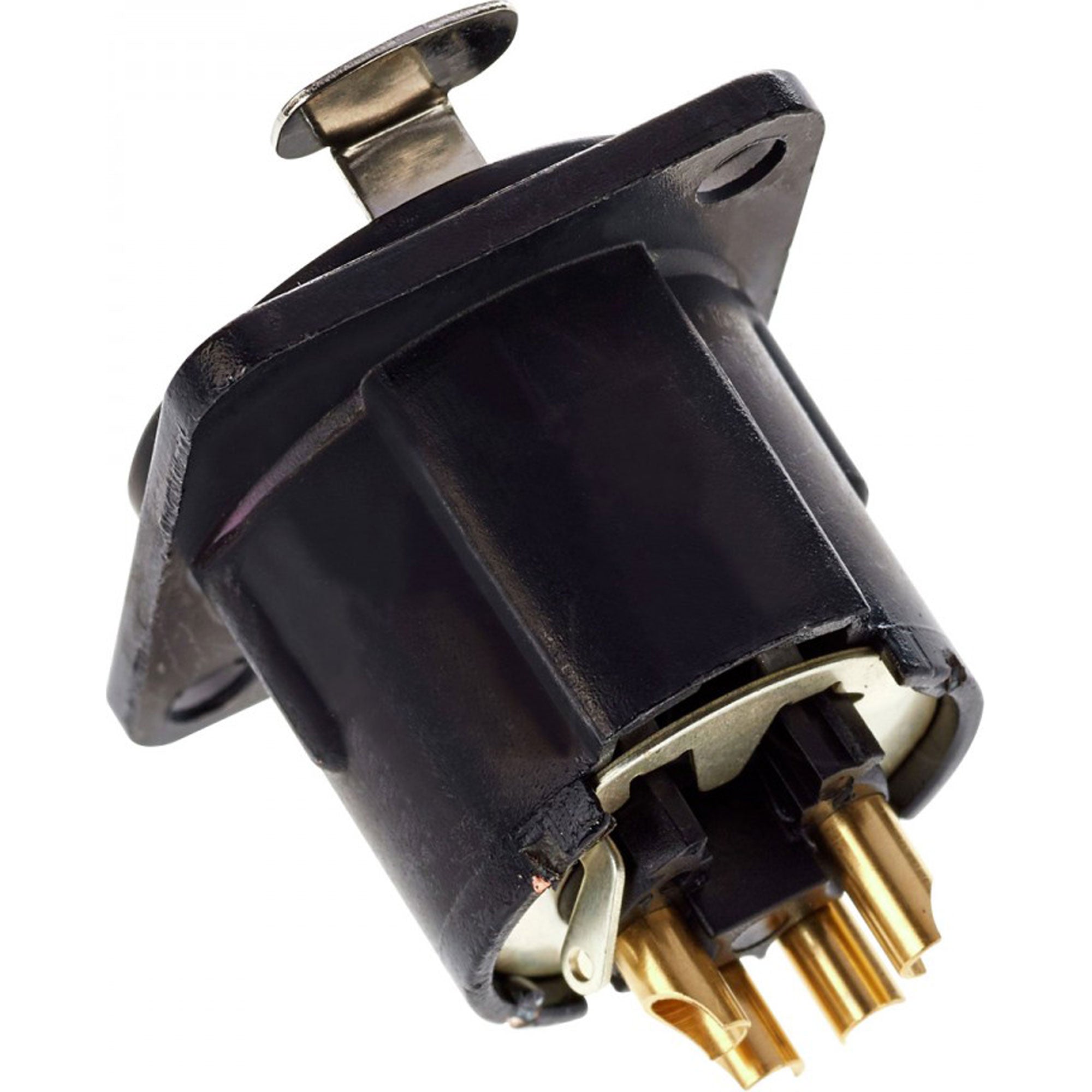 Neutrik NC4FD-LX-B Female 4-Pin XLR Chassis Connector (Black/Gold)