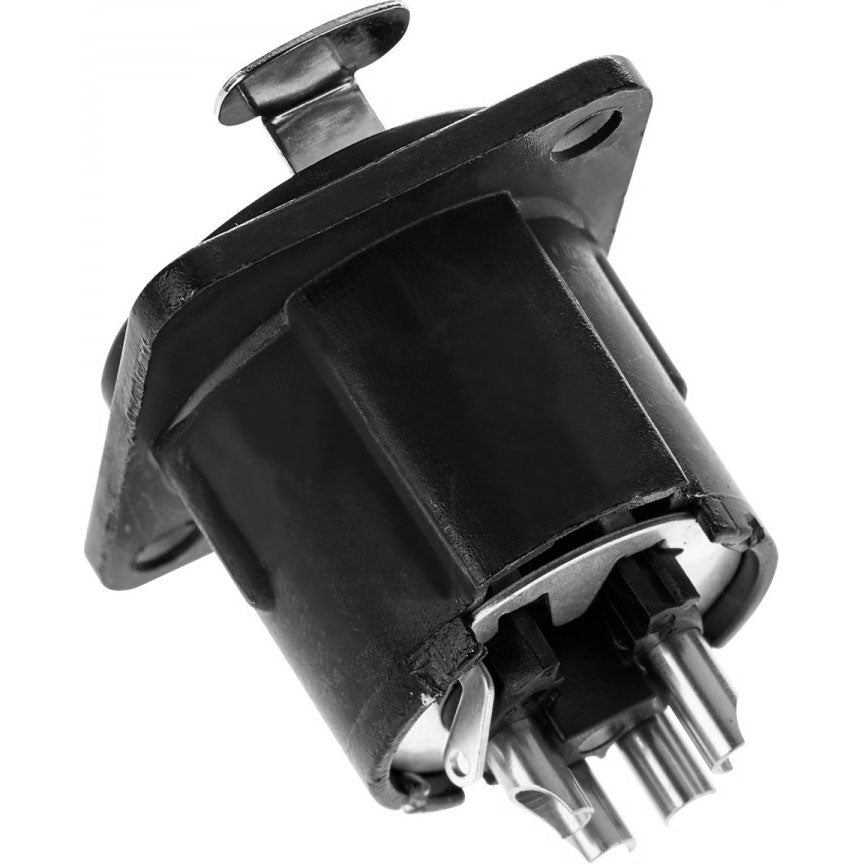 Neutrik NC4FD-LX-BAG Female 4-Pin XLR Chassis Connector (Black/Silver, Box of 100)