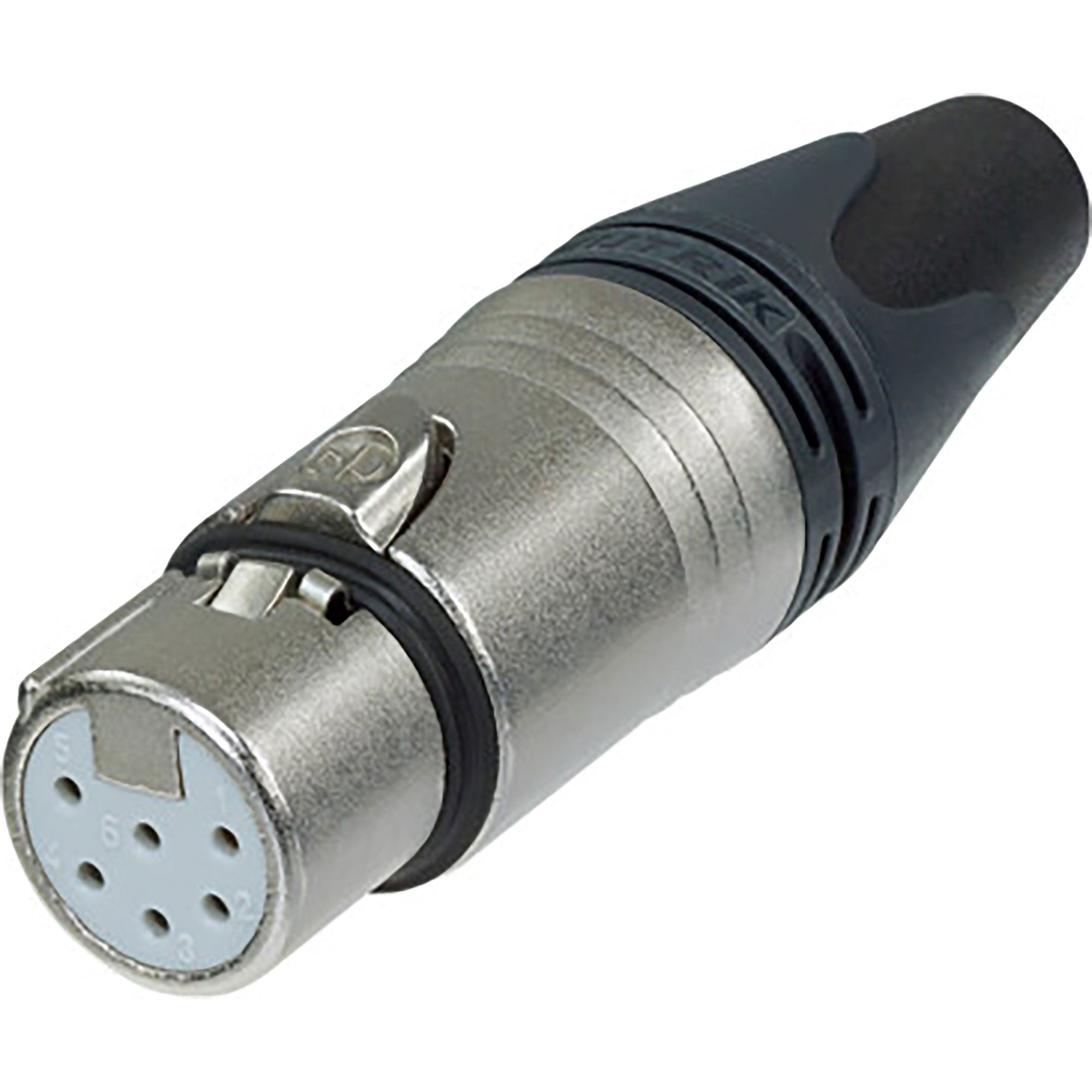 Neutrik NC6FSXX Female 6-Pin XLR Cable Connector with Switchcraft Pin Layout (Nickel/Silver)