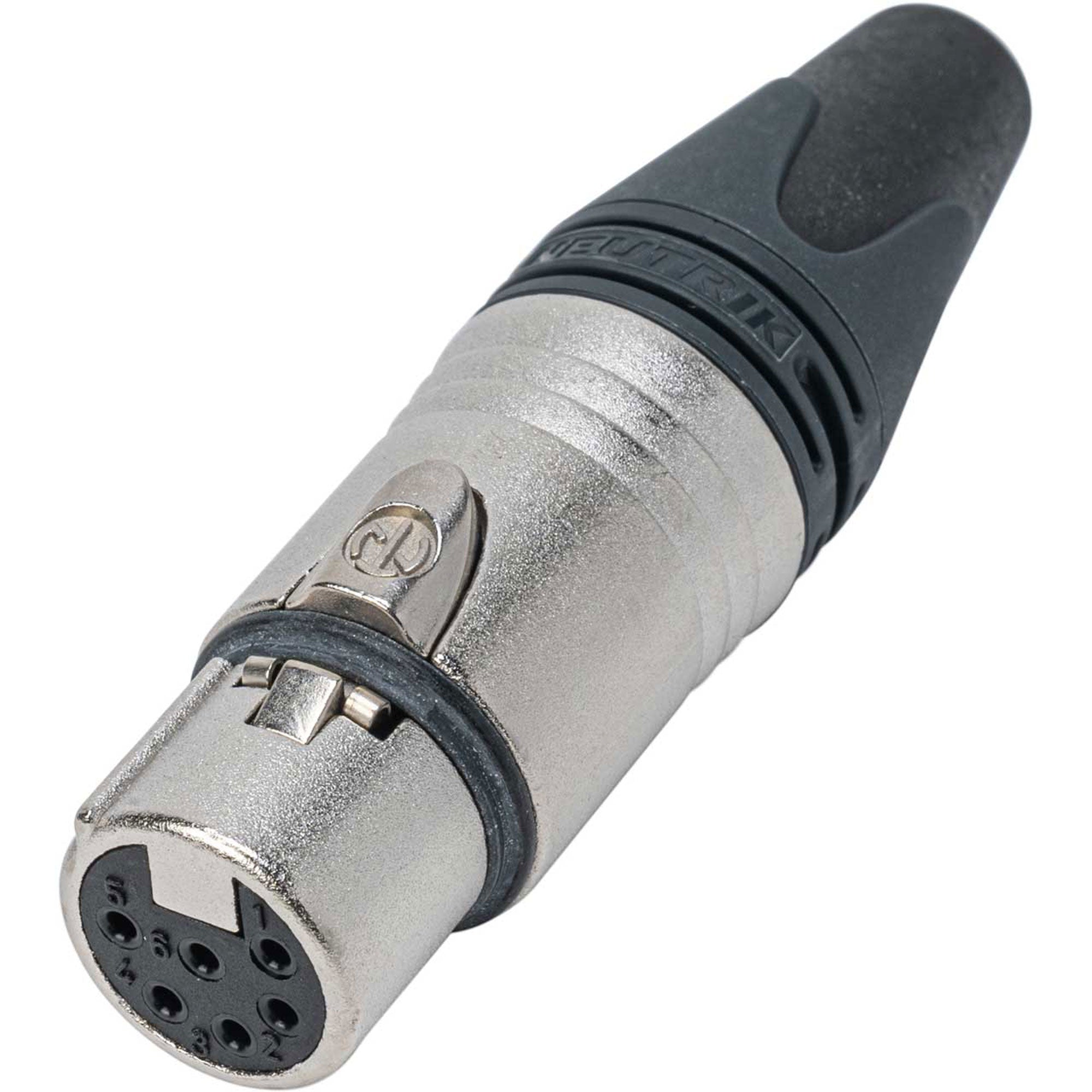 Neutrik NC6FXX Female 6-Pin XLR Cable Connector (Nickel/Silver, Box of 25)