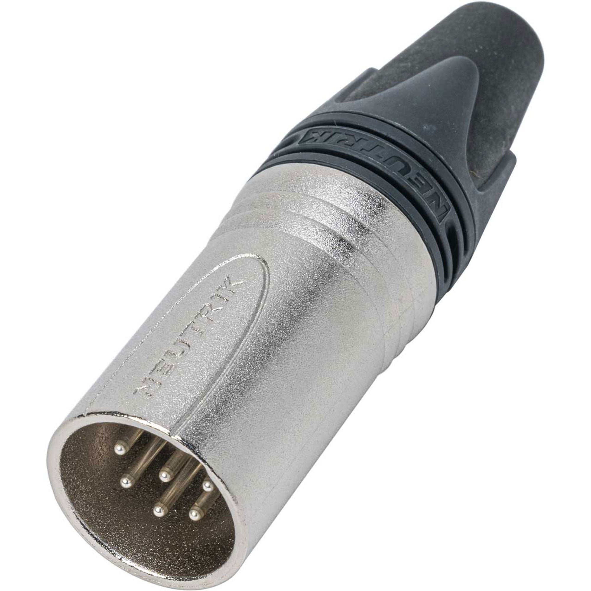 Neutrik NC6MSXX Male 6-Pin XLR Cable Connector with Switchcraft Pin Layout (Nickel/Silver, Box of 25)