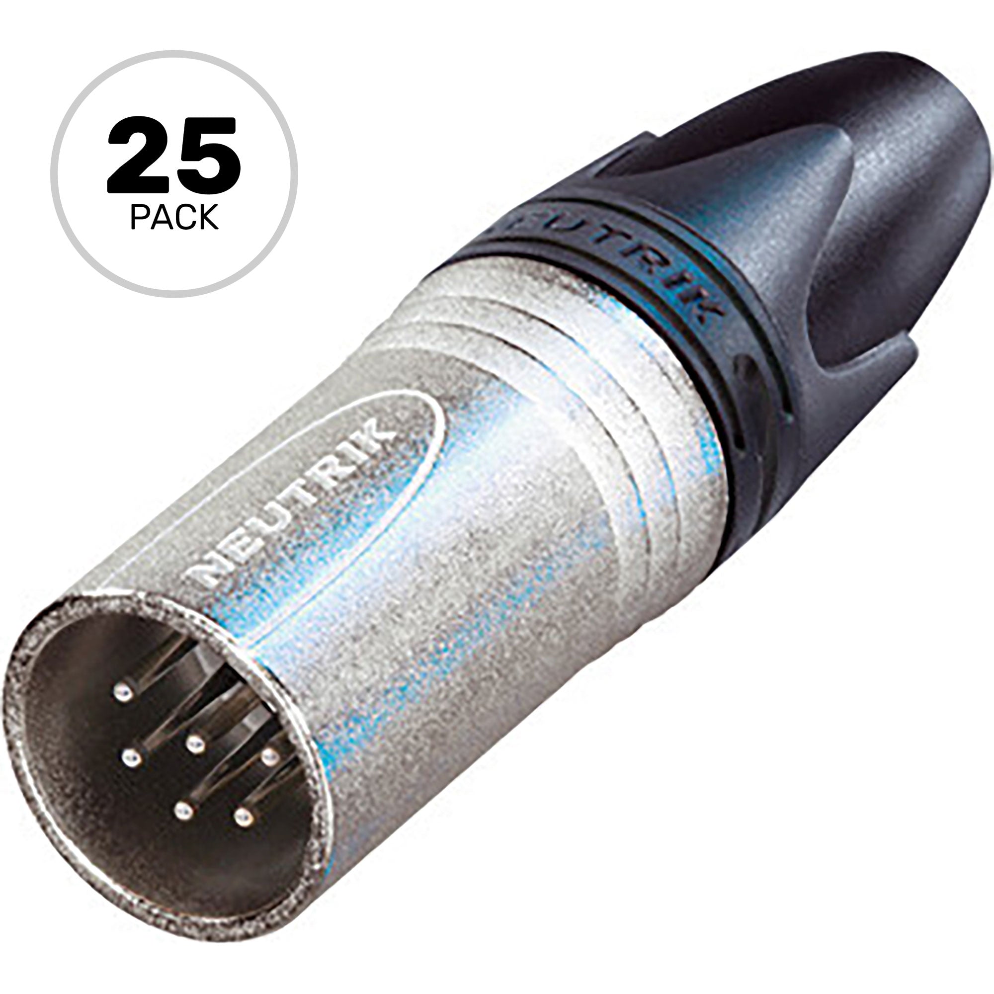 Neutrik NC6MSXX Male 6-Pin XLR Cable Connector with Switchcraft Pin Layout (Nickel/Silver, Box of 25)