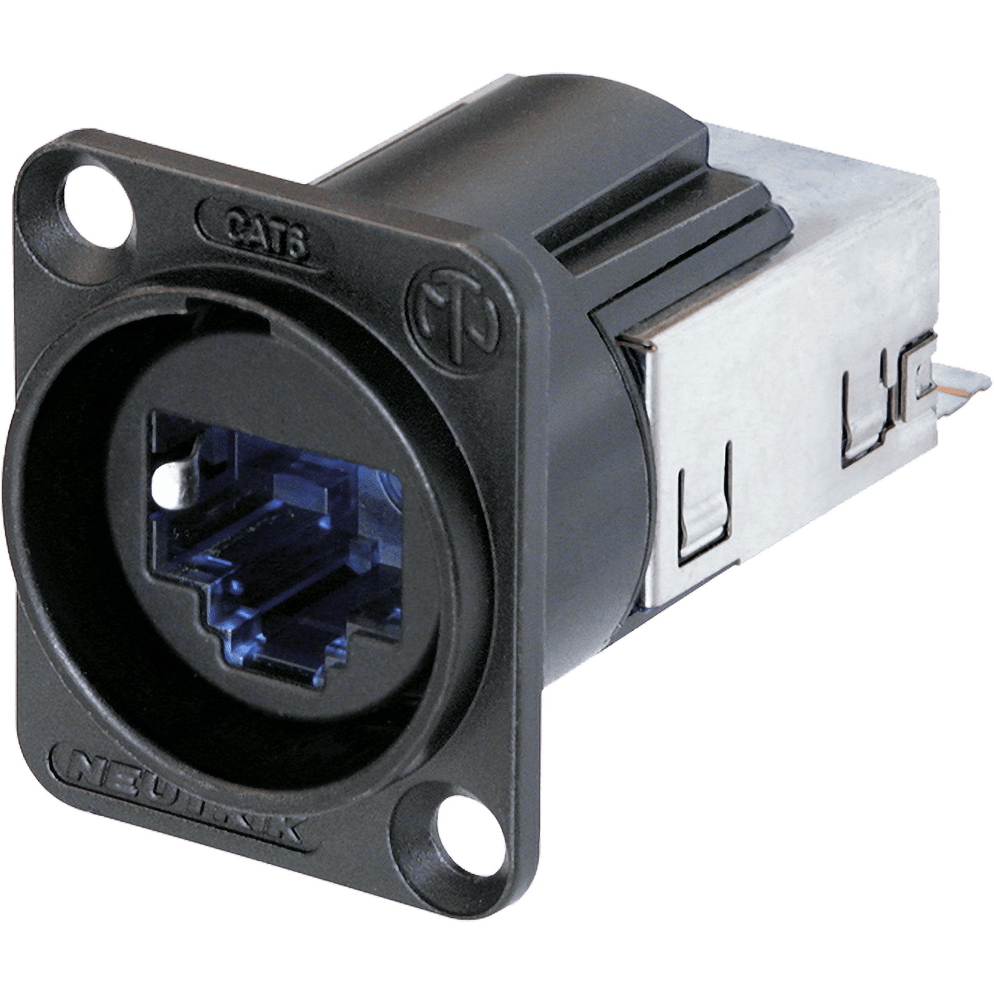 Neutrik NE8FDY-C6-B etherCON RJ45 CAT6a Shielded IP65 Panel Connector with IDC Termination (Black)