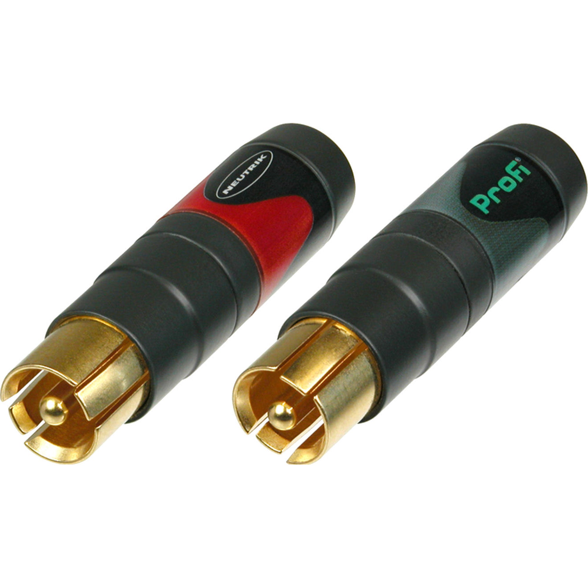 Neutrik NF2C-B/2 ProFi Professional RCA Plugs (1 Pair, Red & Black)