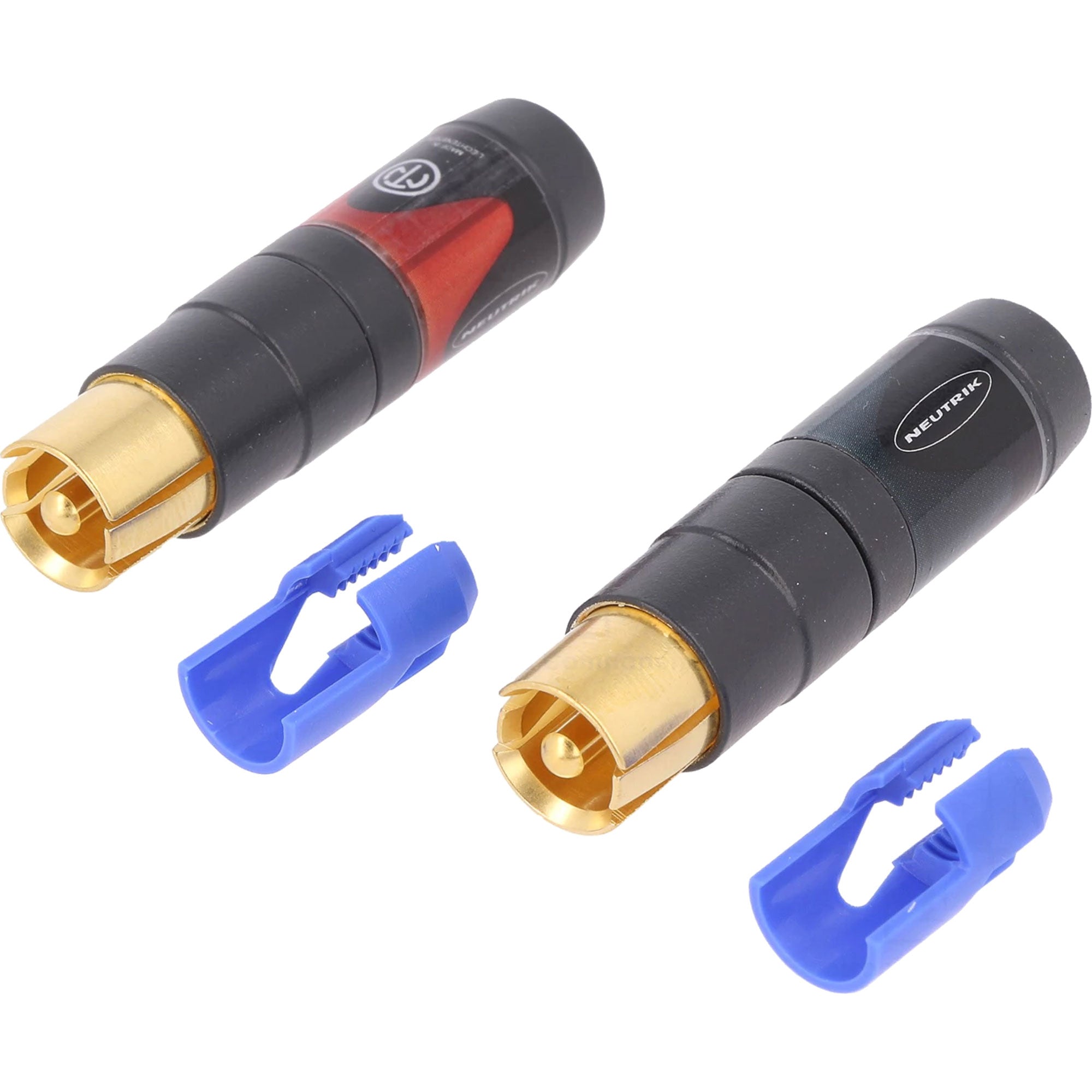 Neutrik NF2C-B/2 ProFi Professional RCA Plugs (1 Pair, Red & Black)