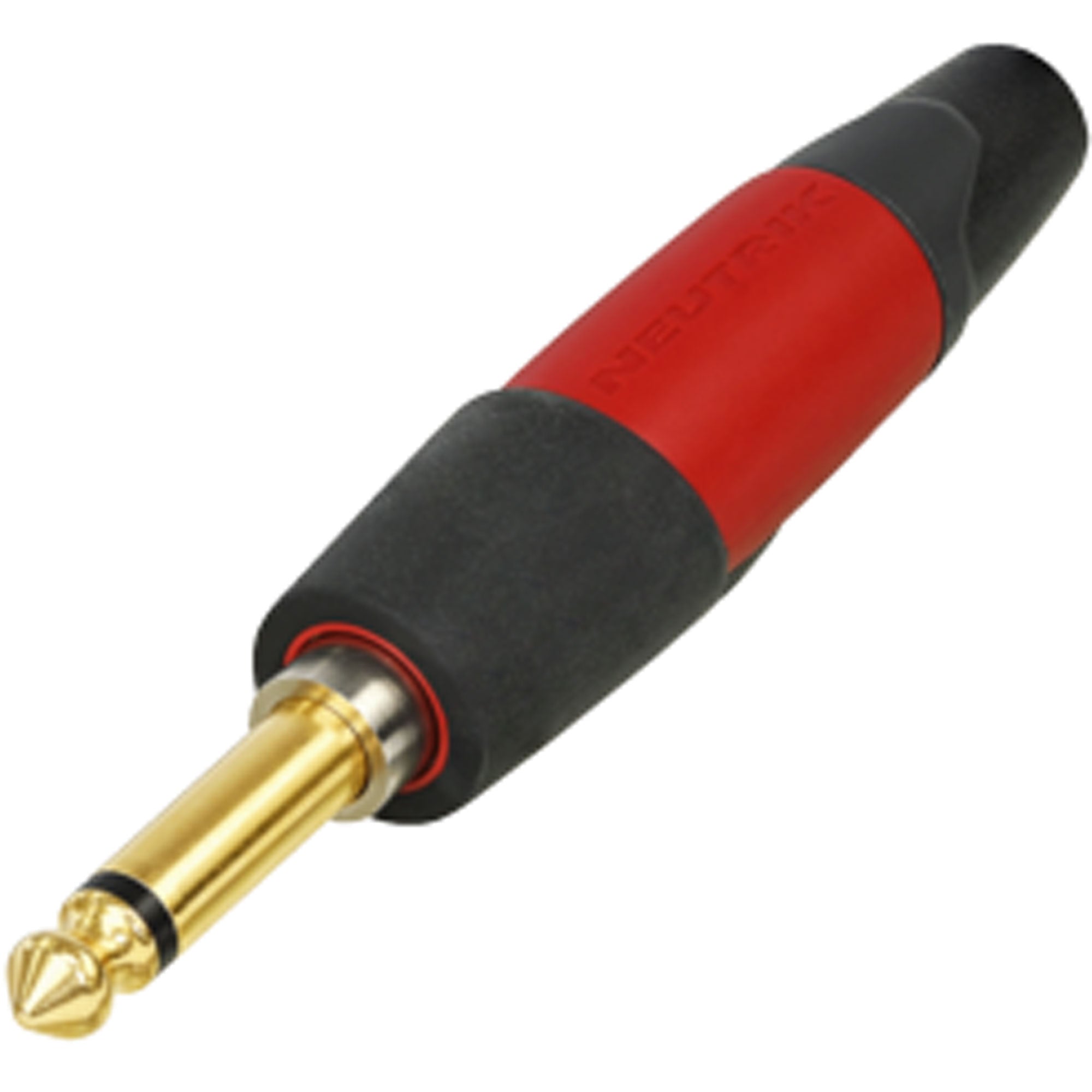 Neutrik NP2XX-SILENT Professional 1/4" TS Mono silentPLUG (Red/Gold)