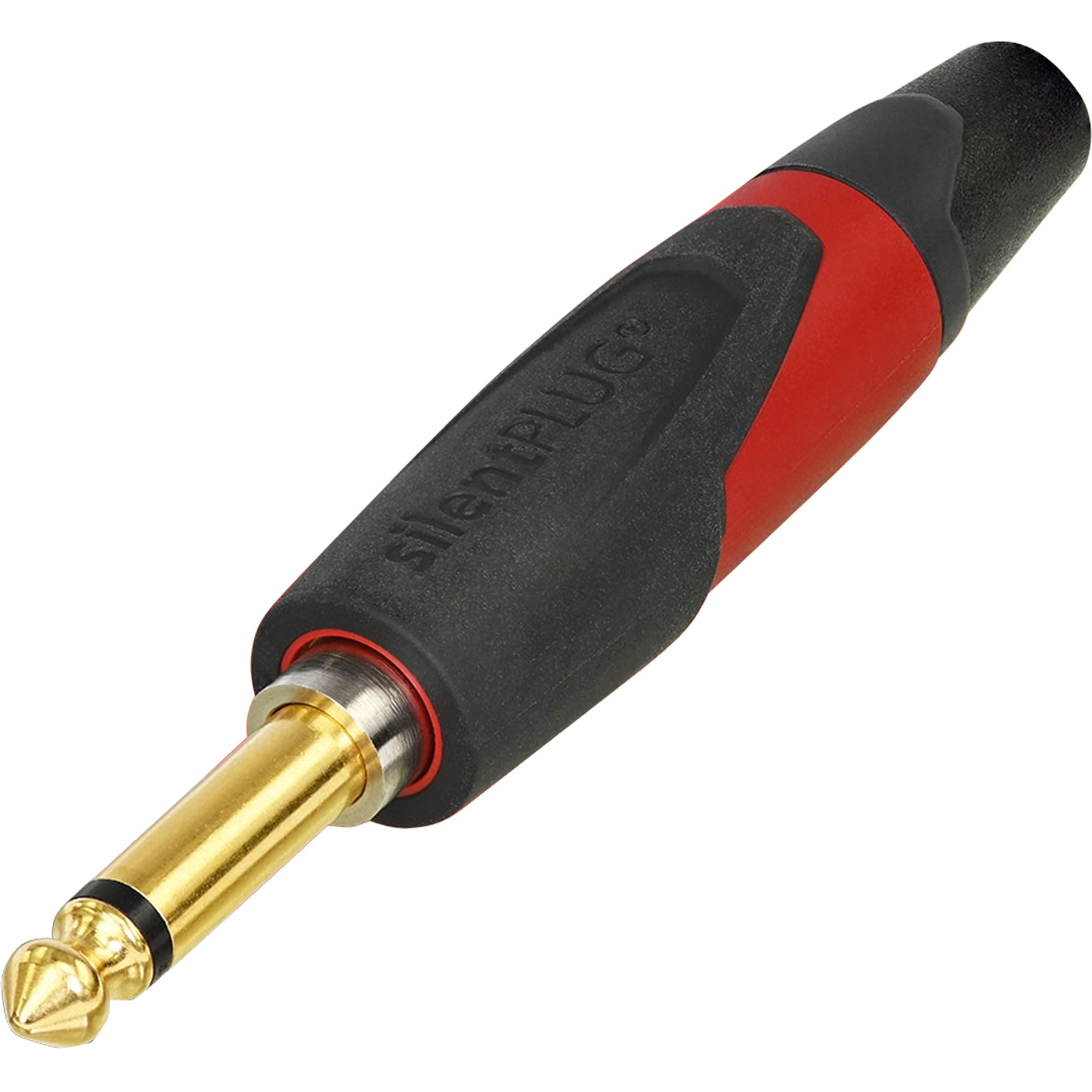 Neutrik NP2XX-SILENT Professional 1/4" TS Mono silentPLUG (Red/Gold, Box of 100)