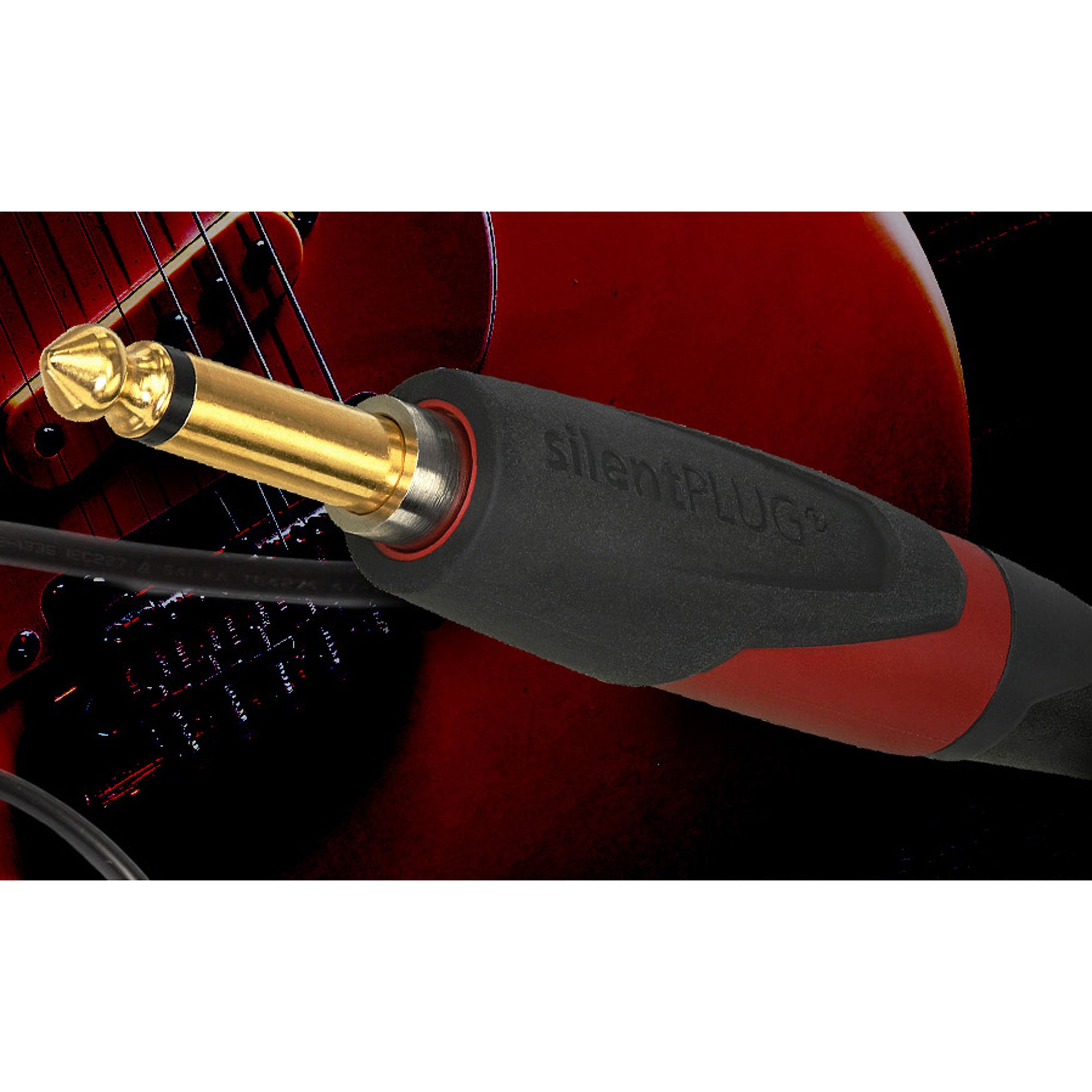 Neutrik NP2XX-SILENT Professional 1/4" TS Mono silentPLUG (Red/Gold)