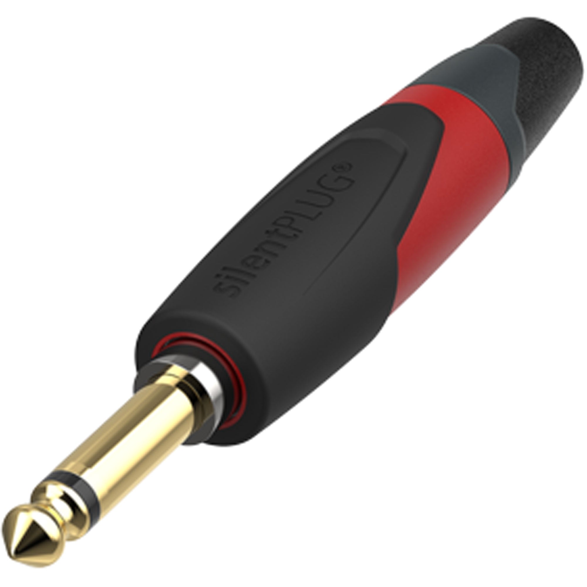 Neutrik NP2XX-SILENT Professional 1/4" TS Mono silentPLUG (Red/Gold)