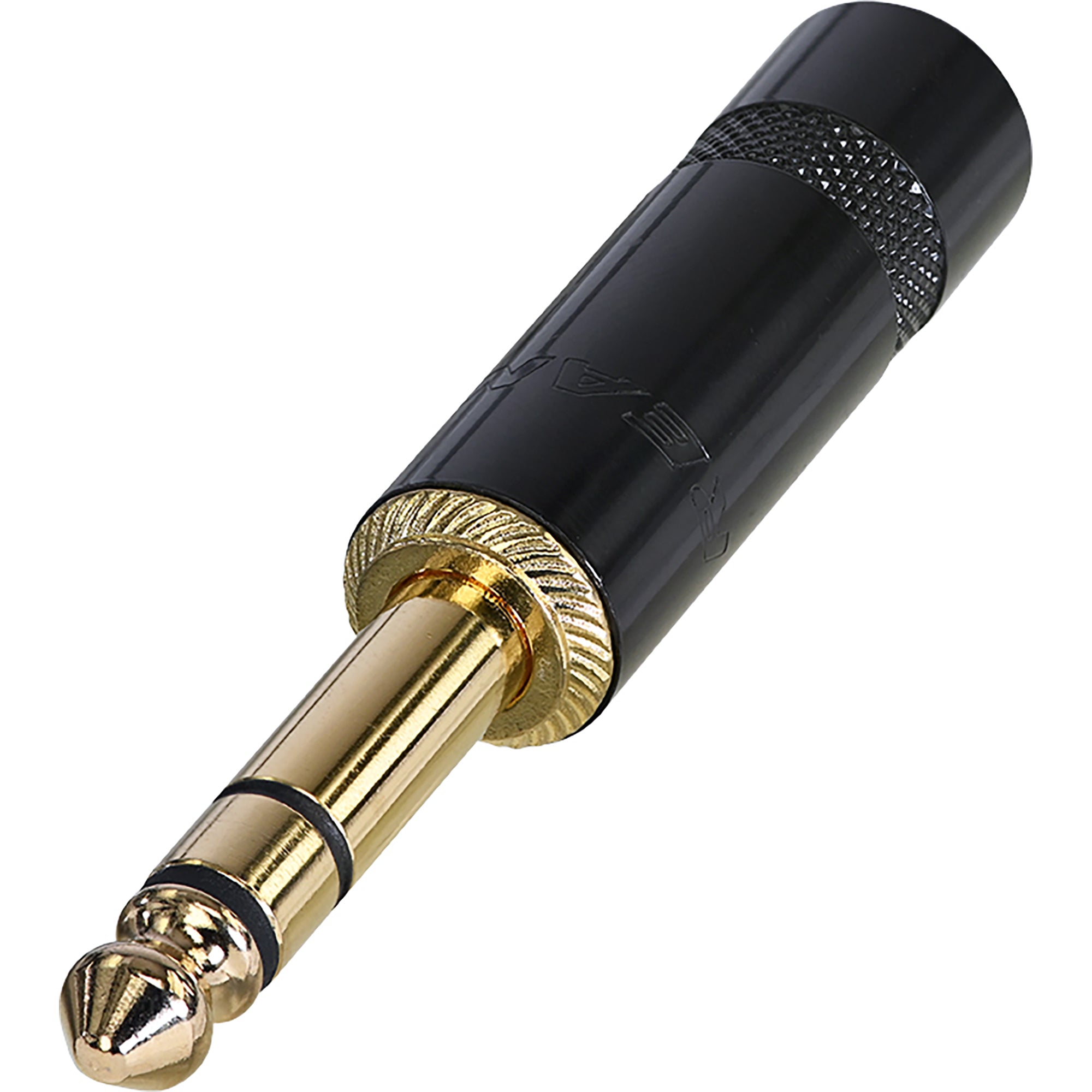 Neutrik Rean NYS228BG 1/4" Stereo Phone Long Barrel Plug (Black/Gold)